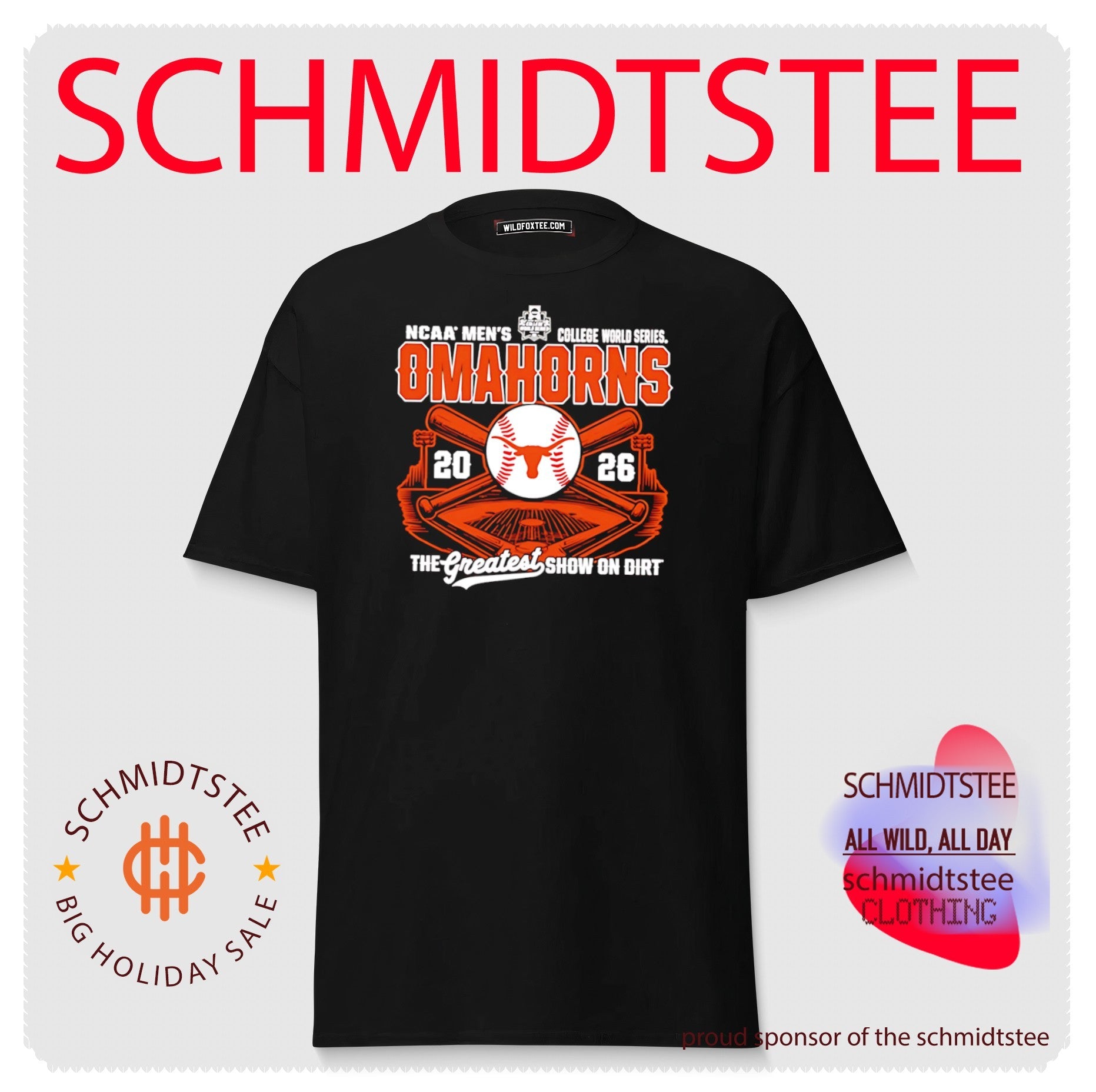 Texas Longhorns 2026 College World Series Bound OmaHorns The Greatest show on dirt shirt