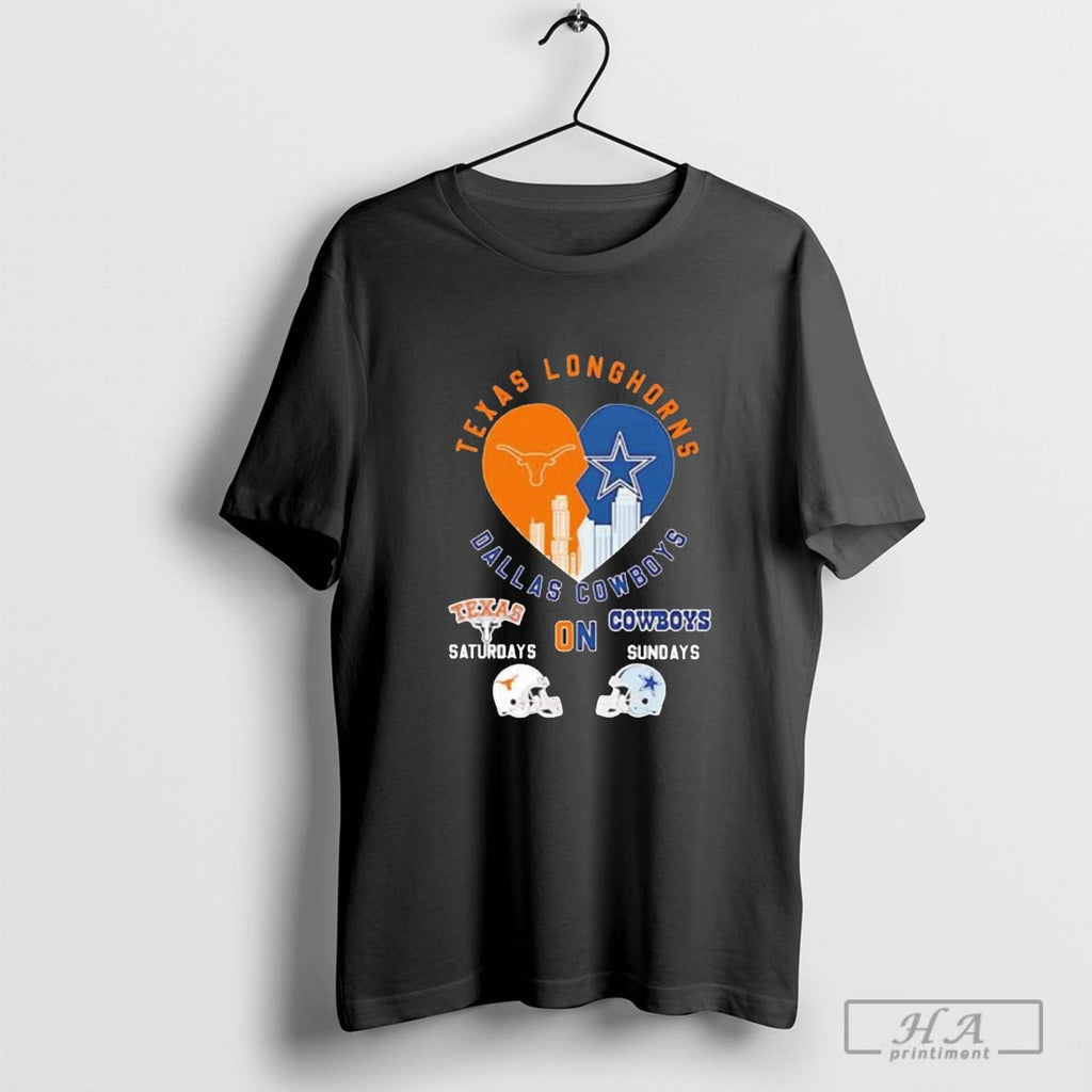 Texas Longhorns On Saturdays And Dallas Cowboys On Sundays Football Heart