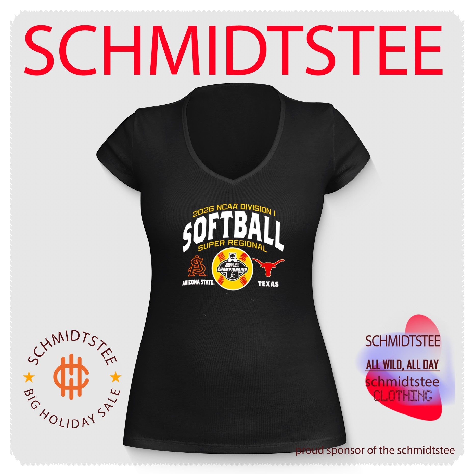 Texas Longhorns vs. Arizona State Sun Devils 2026 NCAA Softball Super Regional Matchup shirt