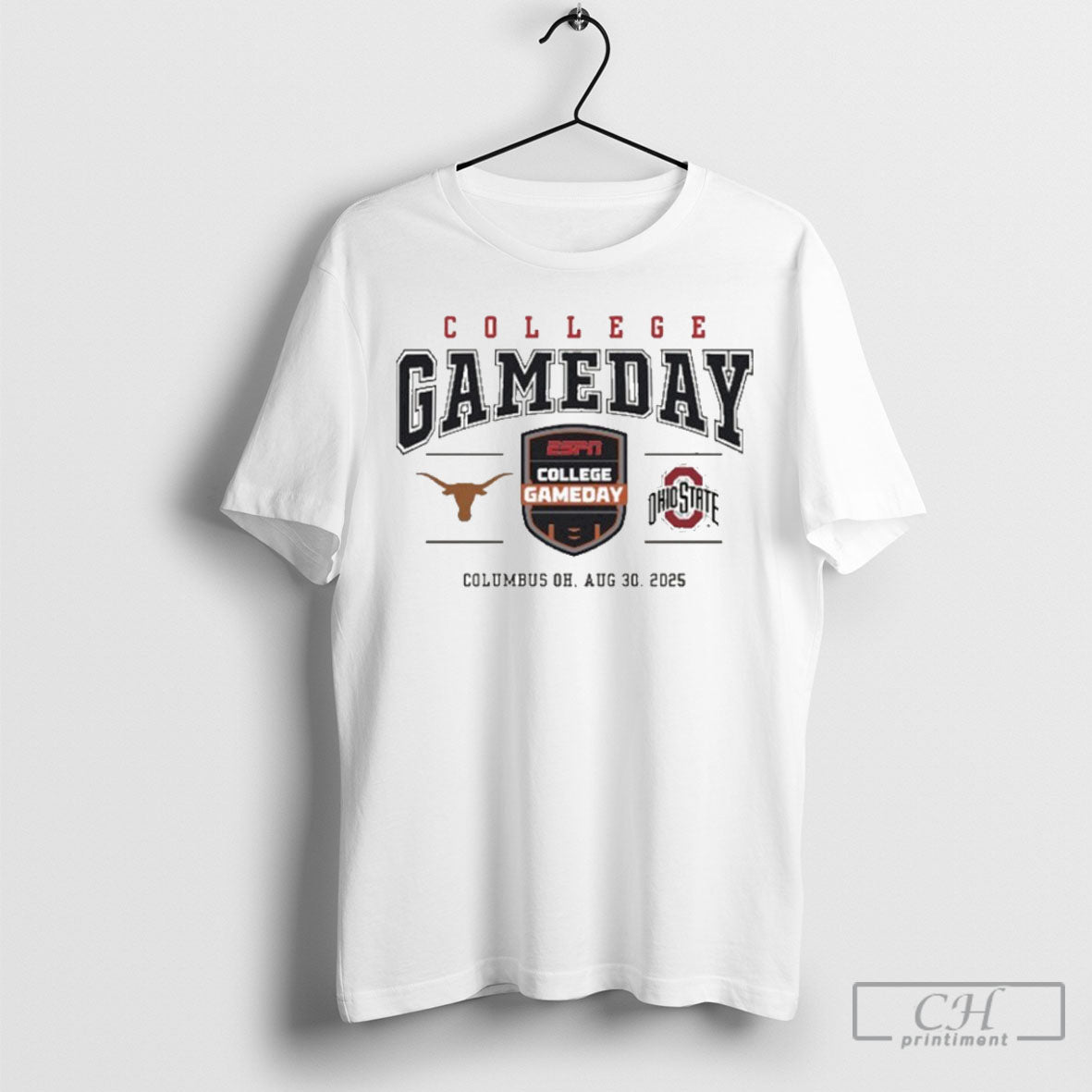 Texas Vs Ohio State College Gameday Columbus Oh August 30 2025 Shirt