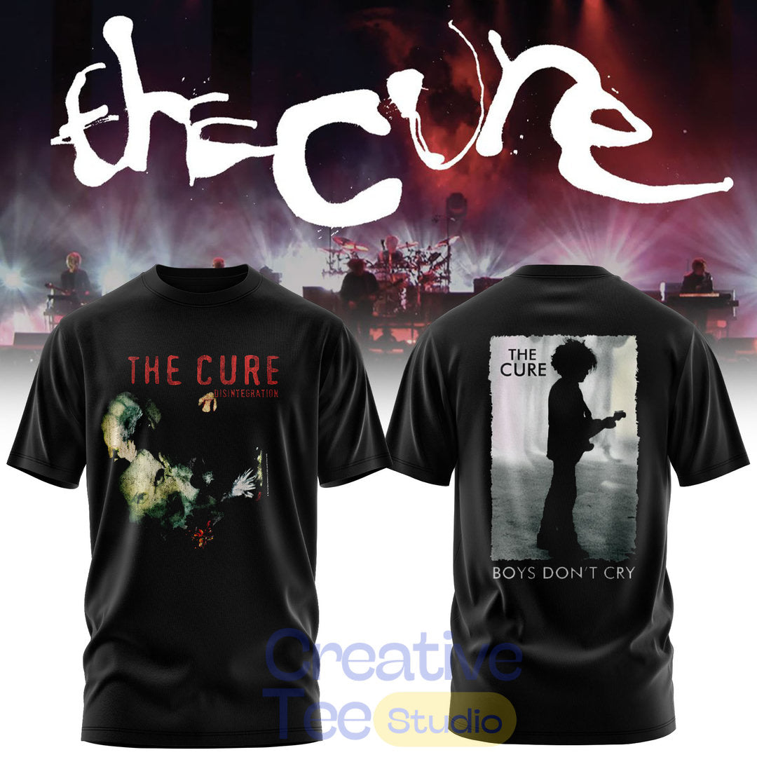 The Cure Classic Alt Band Silhouette Double-Sided Black Tee Hoodie