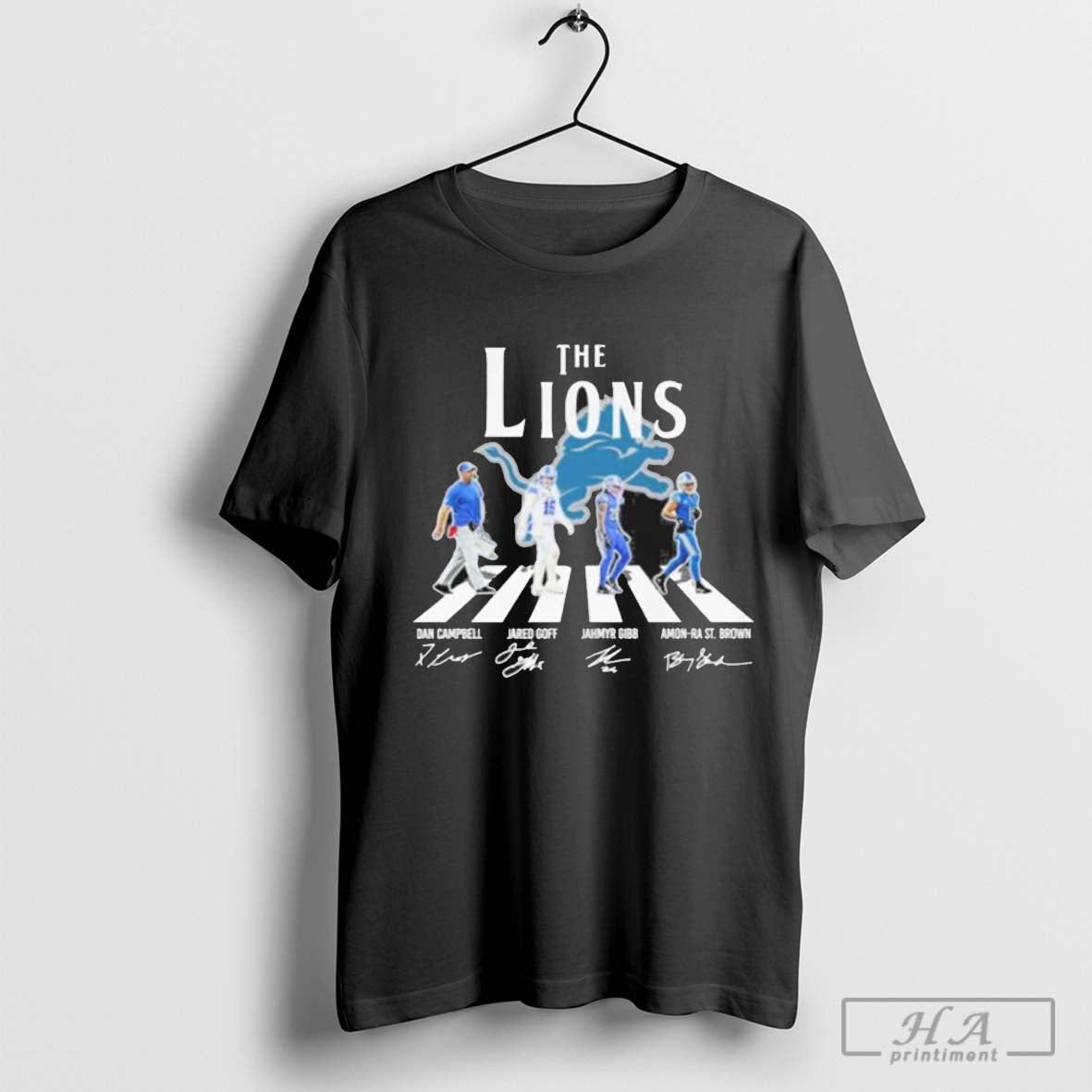 The Detroit Lions Abbey Road Dan Campbell Jared Goff Jahmyr Gibb And Amon Ra St Brown Signatures