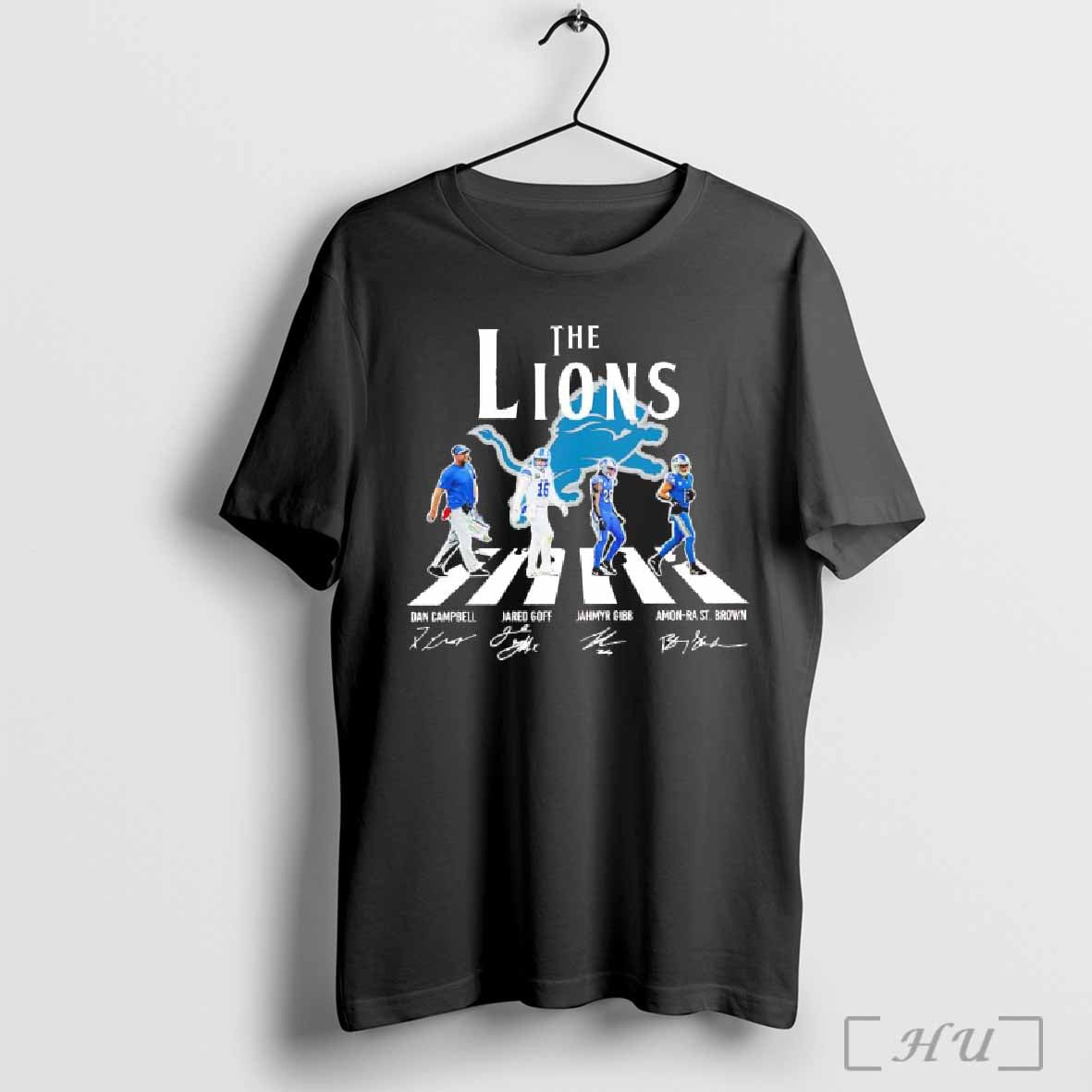 The Detroit Lions Team Campbell Goff Gibb St Brown Signatures