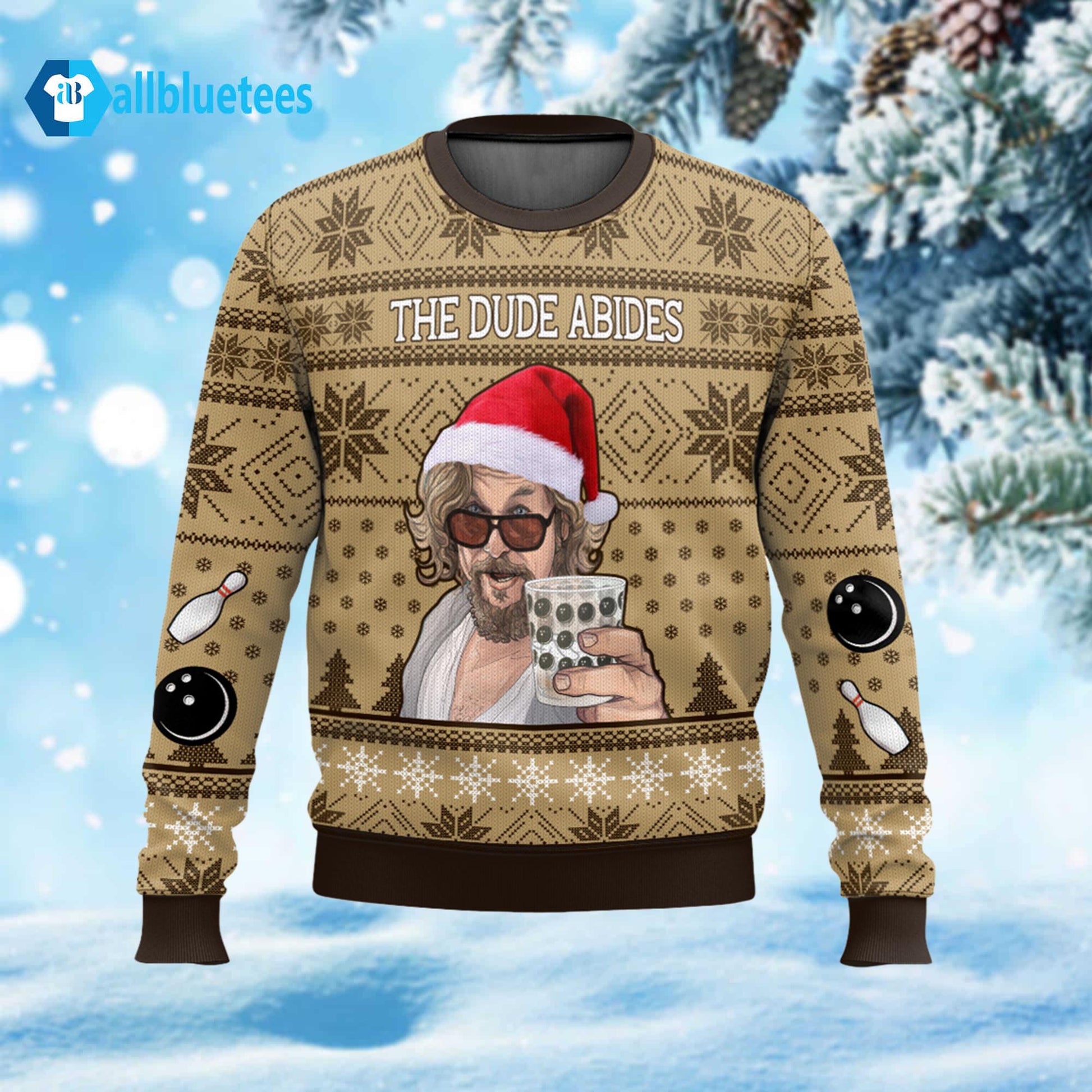 The Dude Abides The Big Lebowski Ugly Sweater