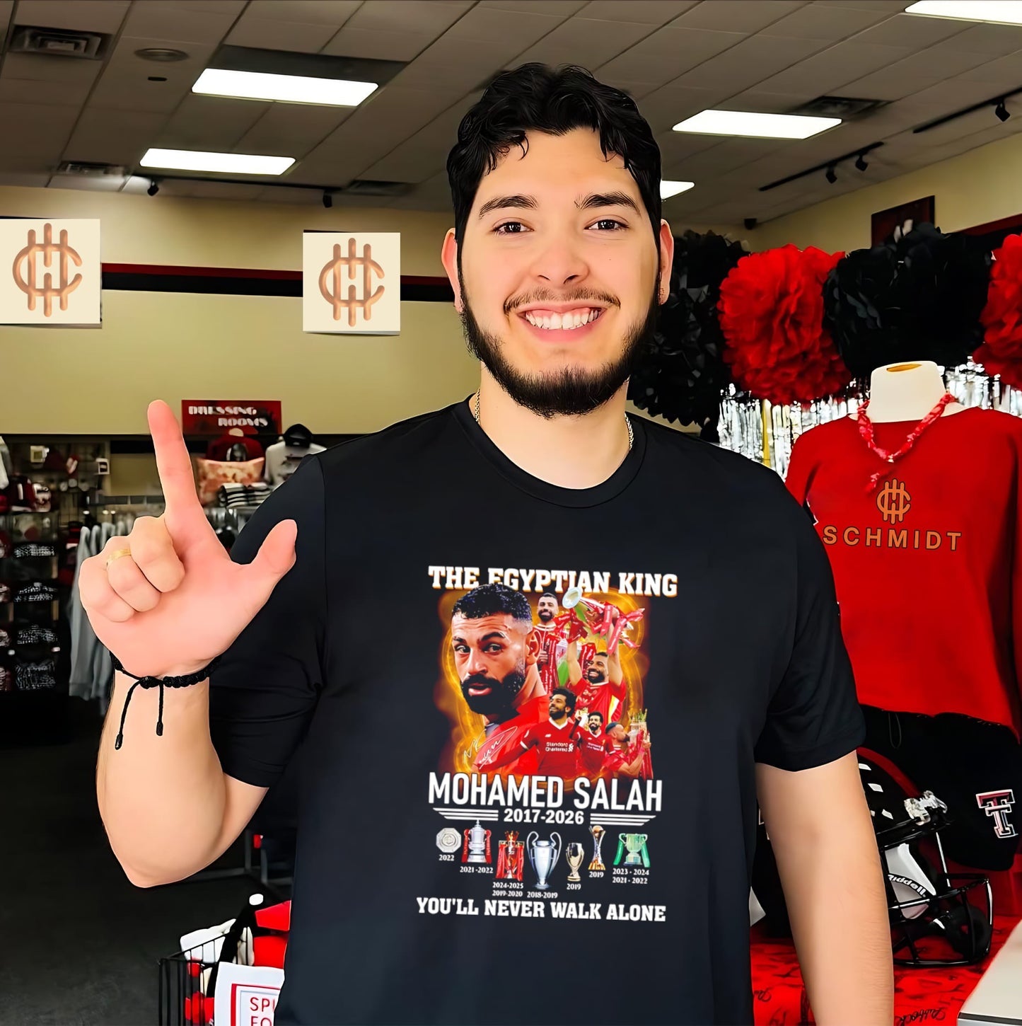 The Egyptian King Mohamed Salah 2017 2026 you’ll never walk alone shirt