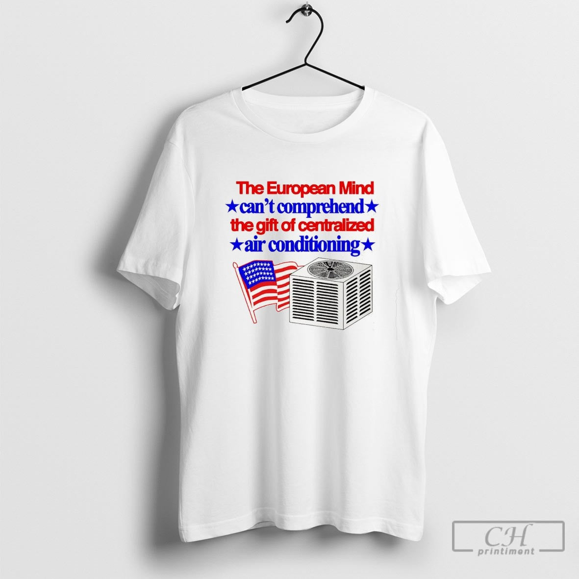 The European Mind Cant Comprehend The Gift Of Centralized Air Conditioning American Flag Shirt Sweater