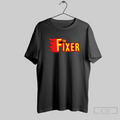 The Fixer Comic Book Style Flame Logo T Shirt