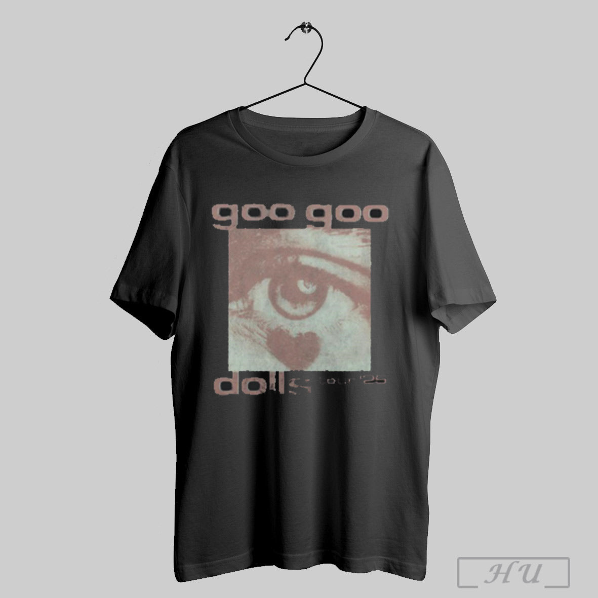 The Goo Goo Dolls Eye Dateback Faded Black Tour Shirt