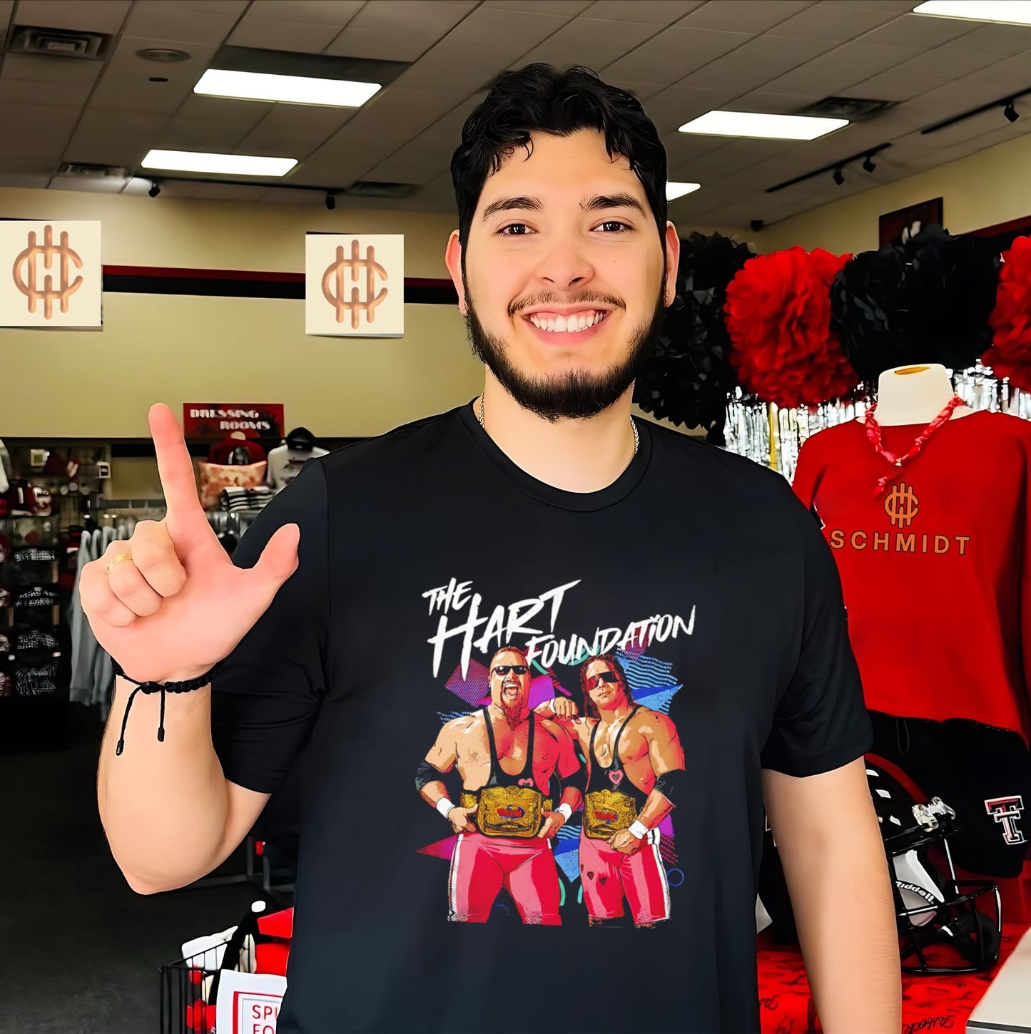The Hart foundation WWE illustration shirt