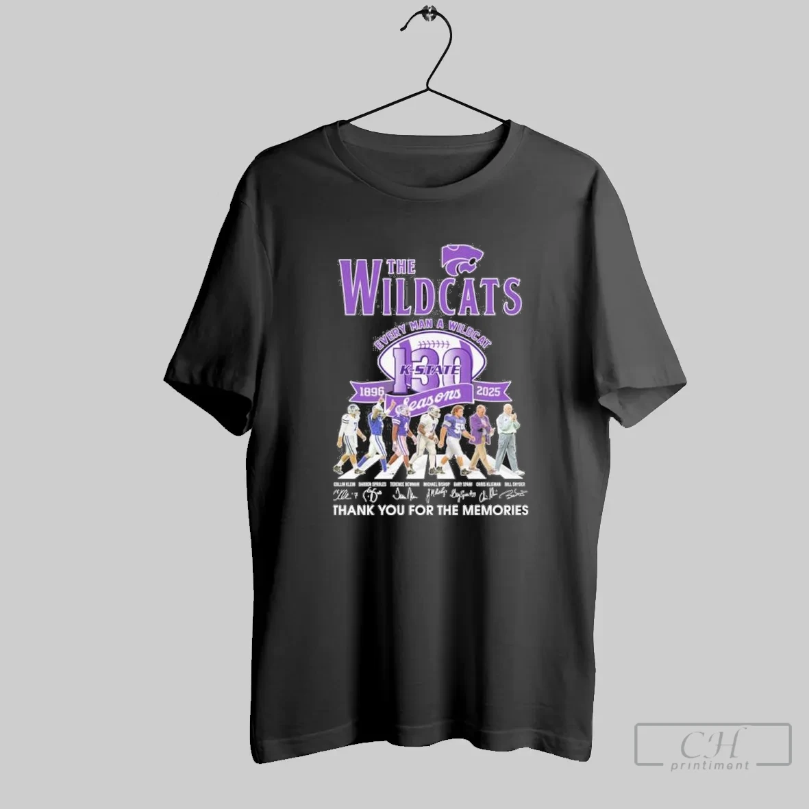 The K State Wildcats Abbey Road Every Man A Wildcat 130 Seasons T Shirt