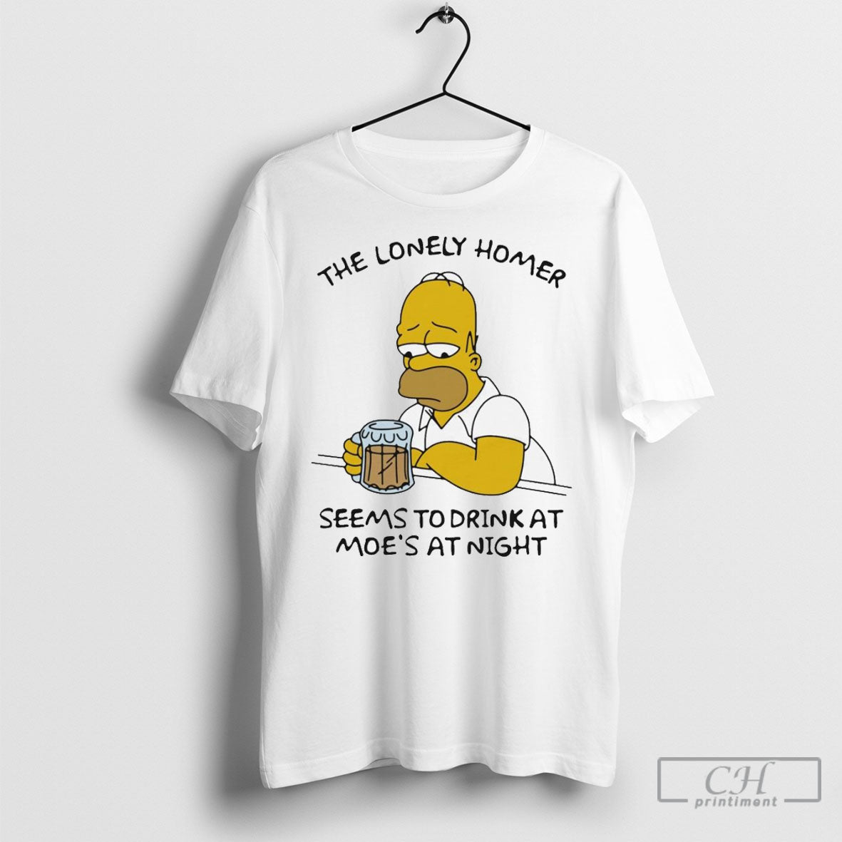 The Lonely Homer Seems To Drink At Moes At Night