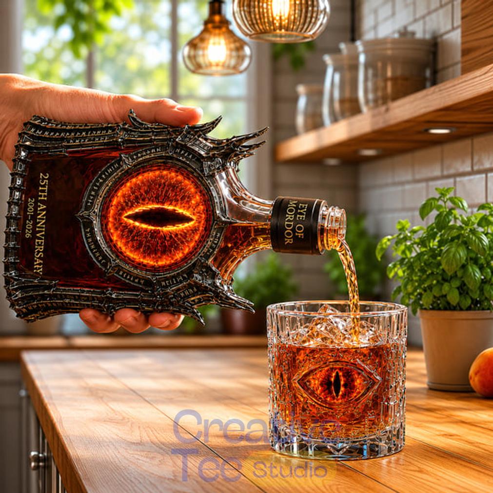 The Lord of the Rings Eye of Sauron Whiskey Bottle