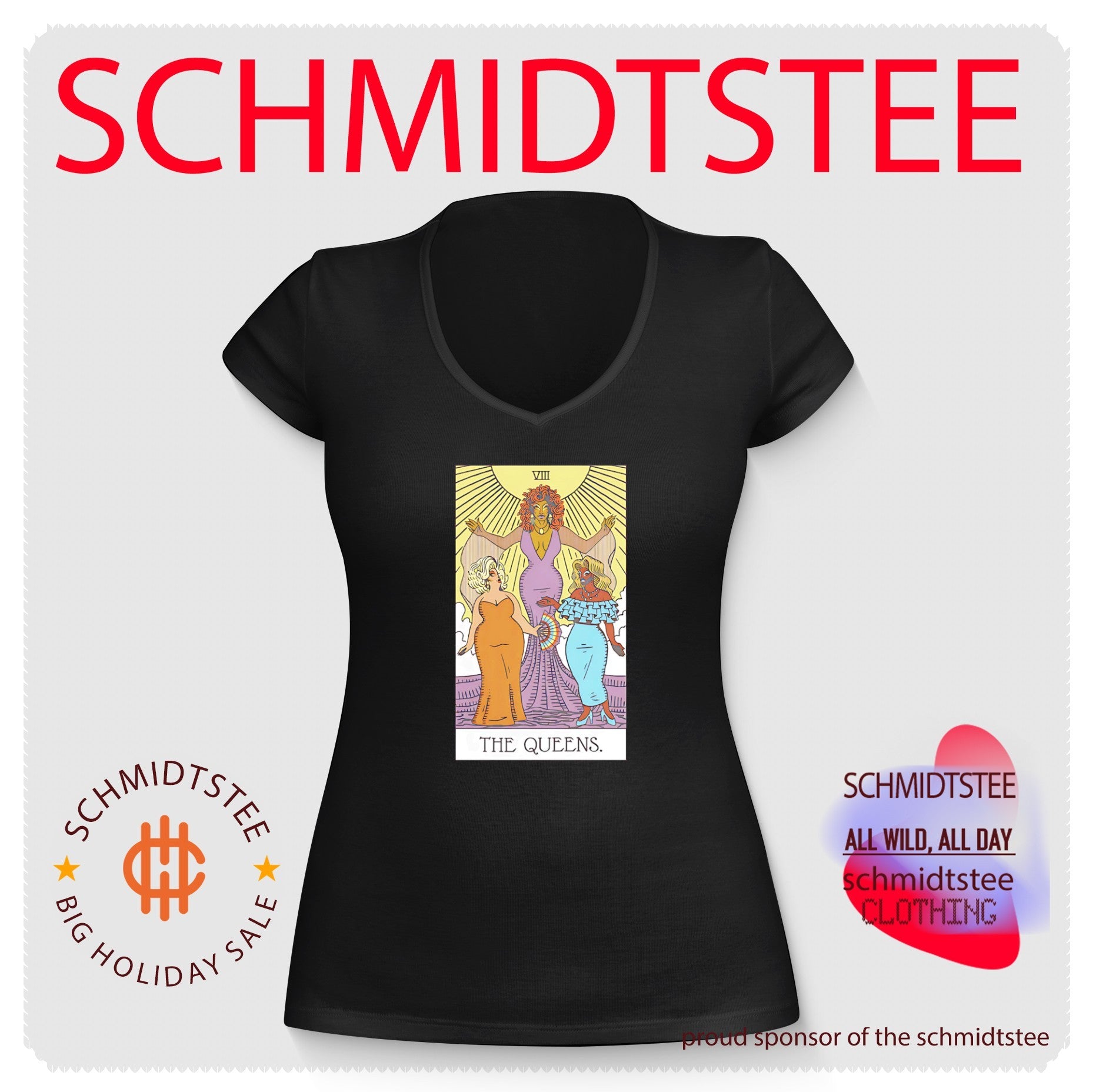 The Queens VIII Tarot cards shirt