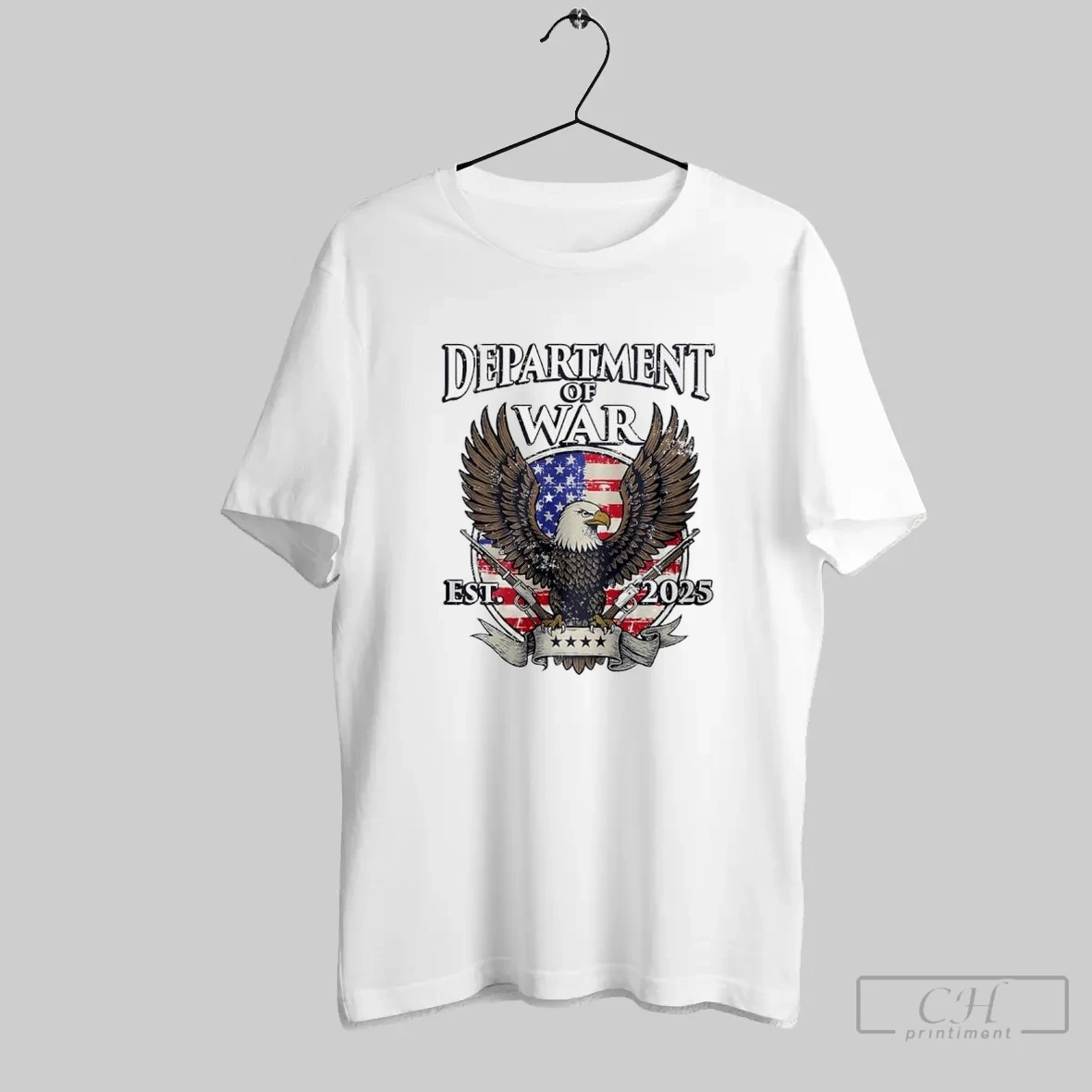 The Return Of The Department Of War Est 2025 Bald Eagle Flag T Shirt
