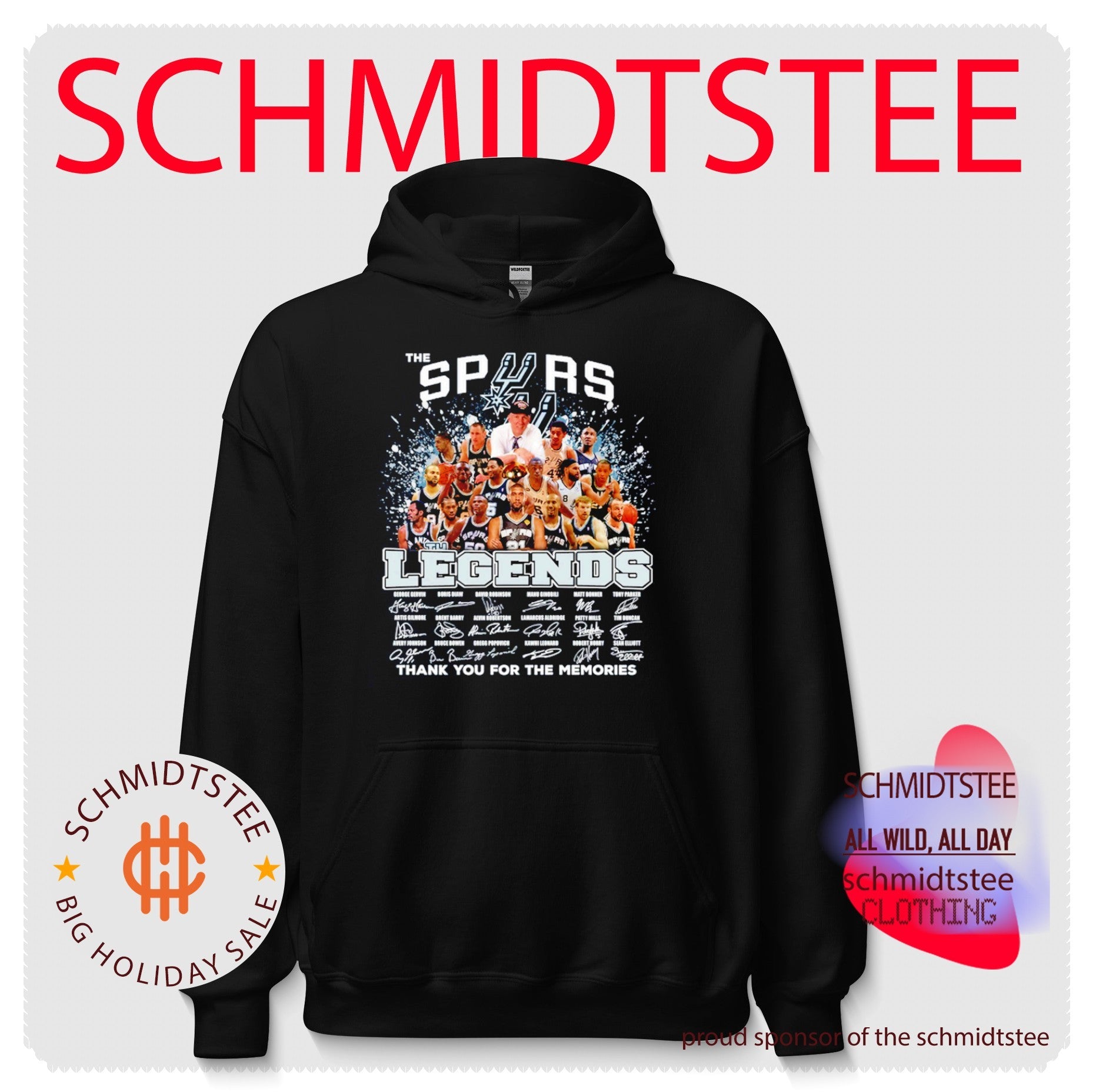 The San Antonio Spurs Legends thank you for the memories signatures shirt