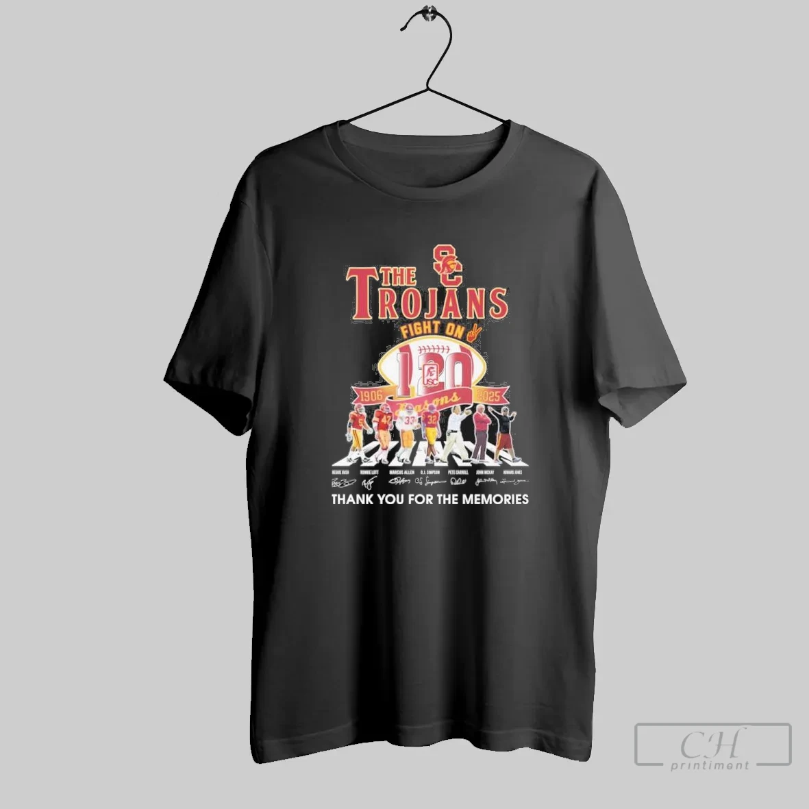 The Usc Trojans Abbey Road Fight On 120 Seasons T Shirt