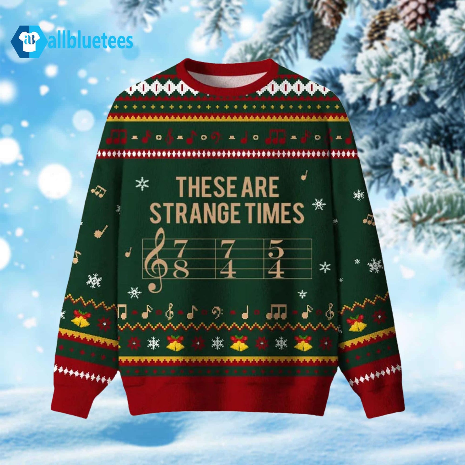 These Are Strange Times Ugly Christmas Sweater