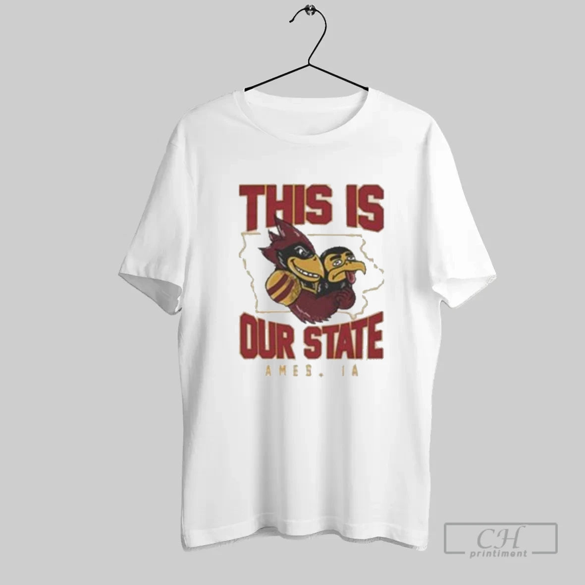 This Is Our State Iowa State Cyclones Ames Ia Map