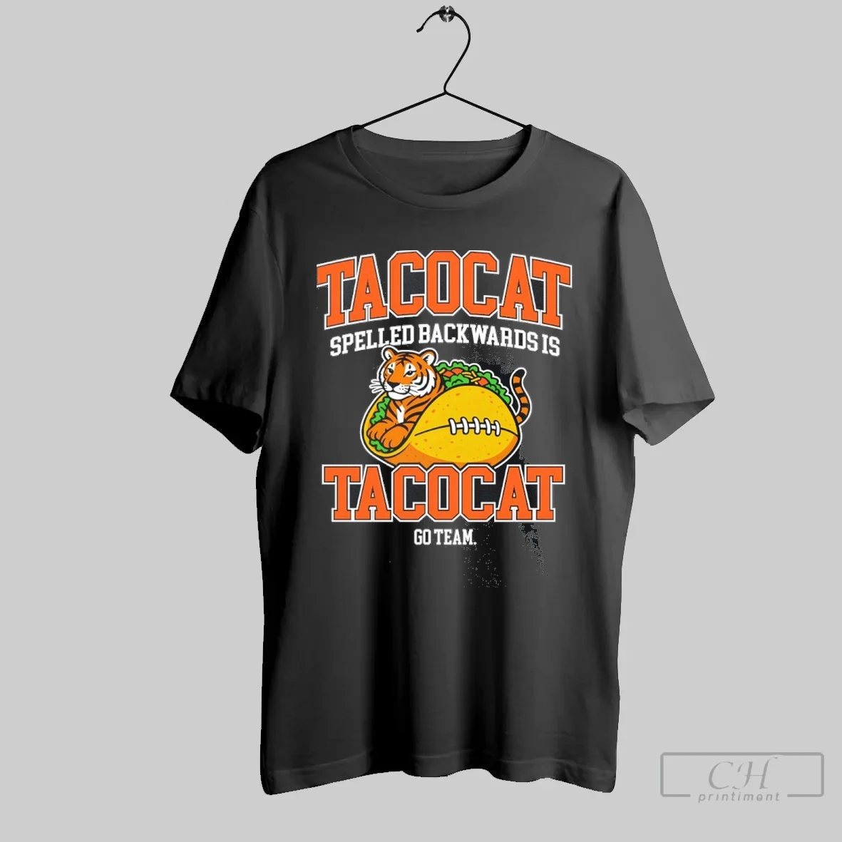 Tiger Tacocat Spelled Backwards Is Tacocat Go Team Classic Mens T Shirt