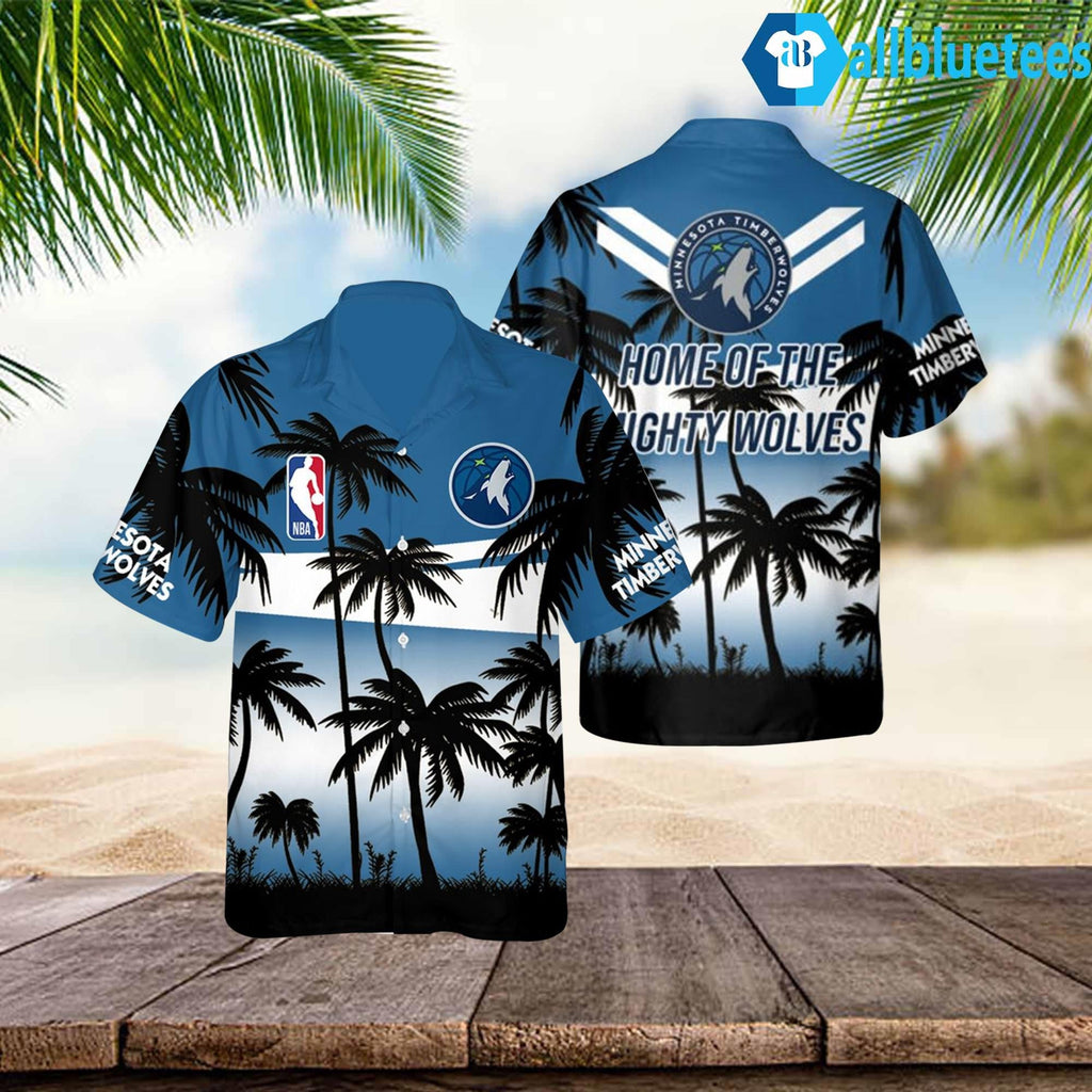 Timberwolves Home Of The Mighty Wolves Hawaiian Shirt