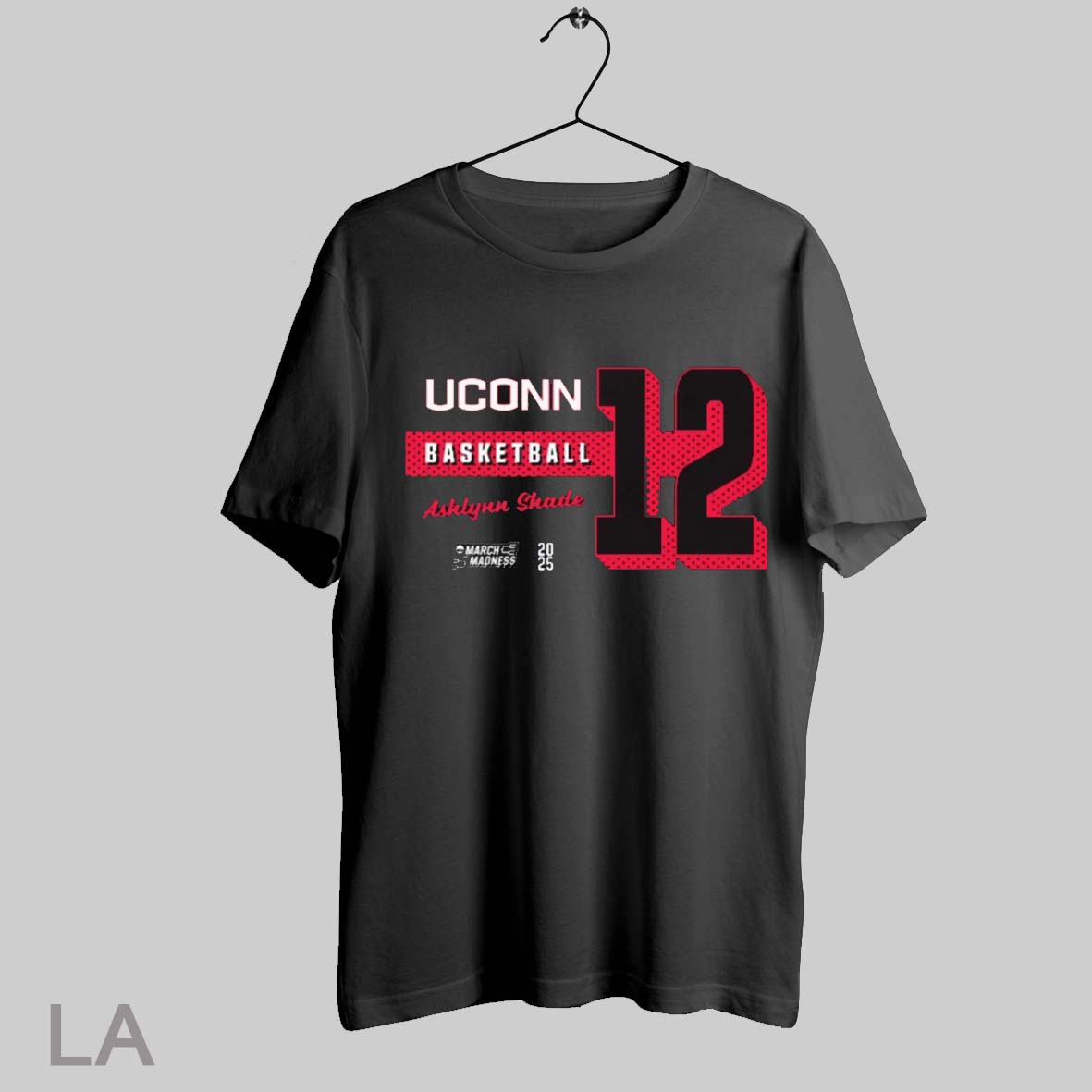 Top Ashlynn Shade Number 12 Uconn Huskies Basketball 2025 Ncaa March Madness T Shirt