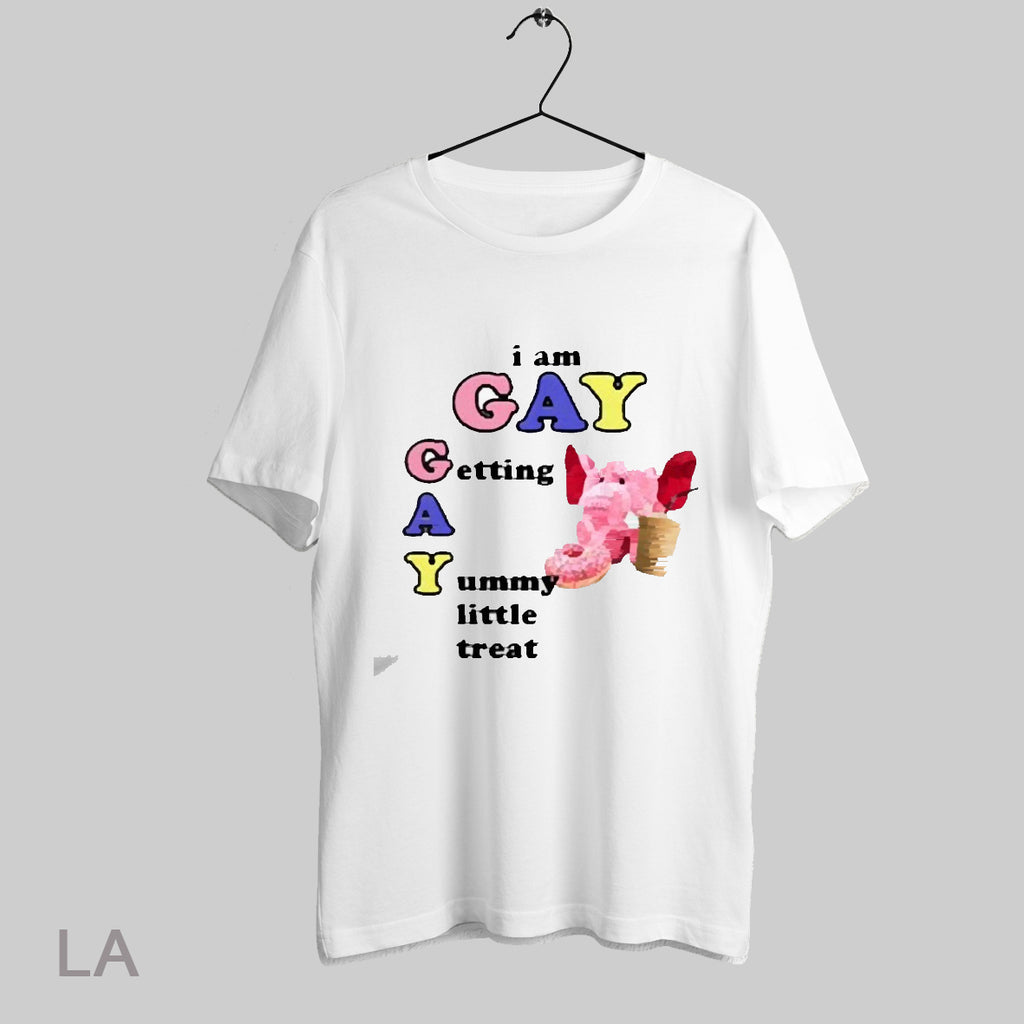 Top I Am Gay Getting A Yummy Little Treat 2025 T Shirt