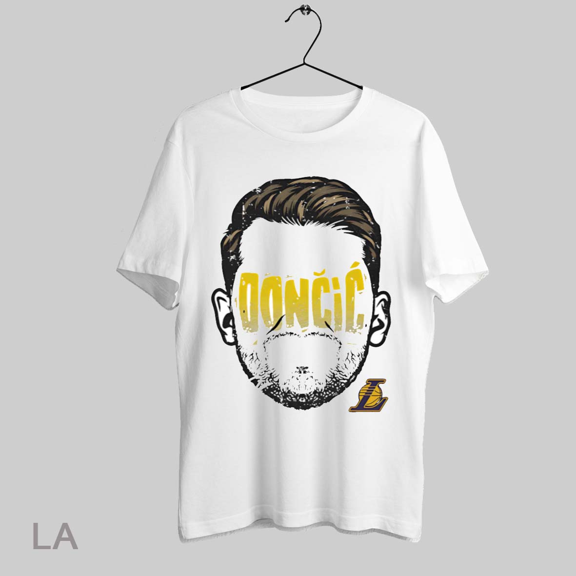 Top Luka Doncic Los Angeles Lakers Player Silhouette T Shirt