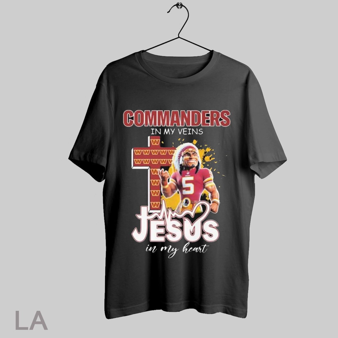 Top Major Tuddy Washington Commanders In My Veins Jesus In My Heart Mascot