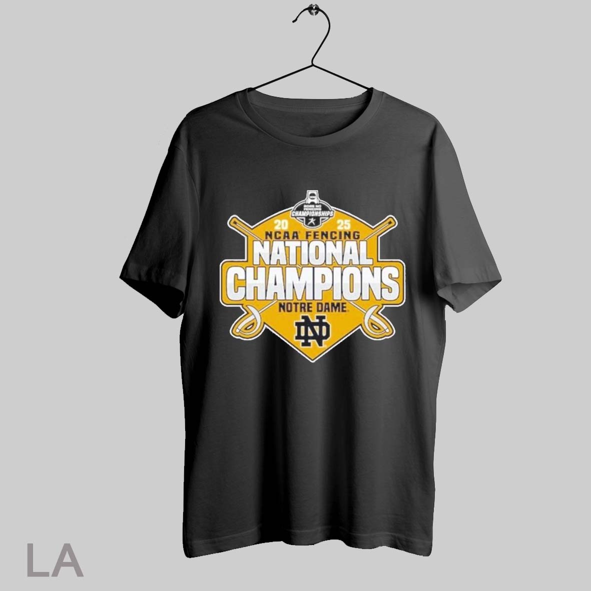 Top Navy Notre Dame Fighting Irish 2025 Ncaa Fencing National Champions T Shirt