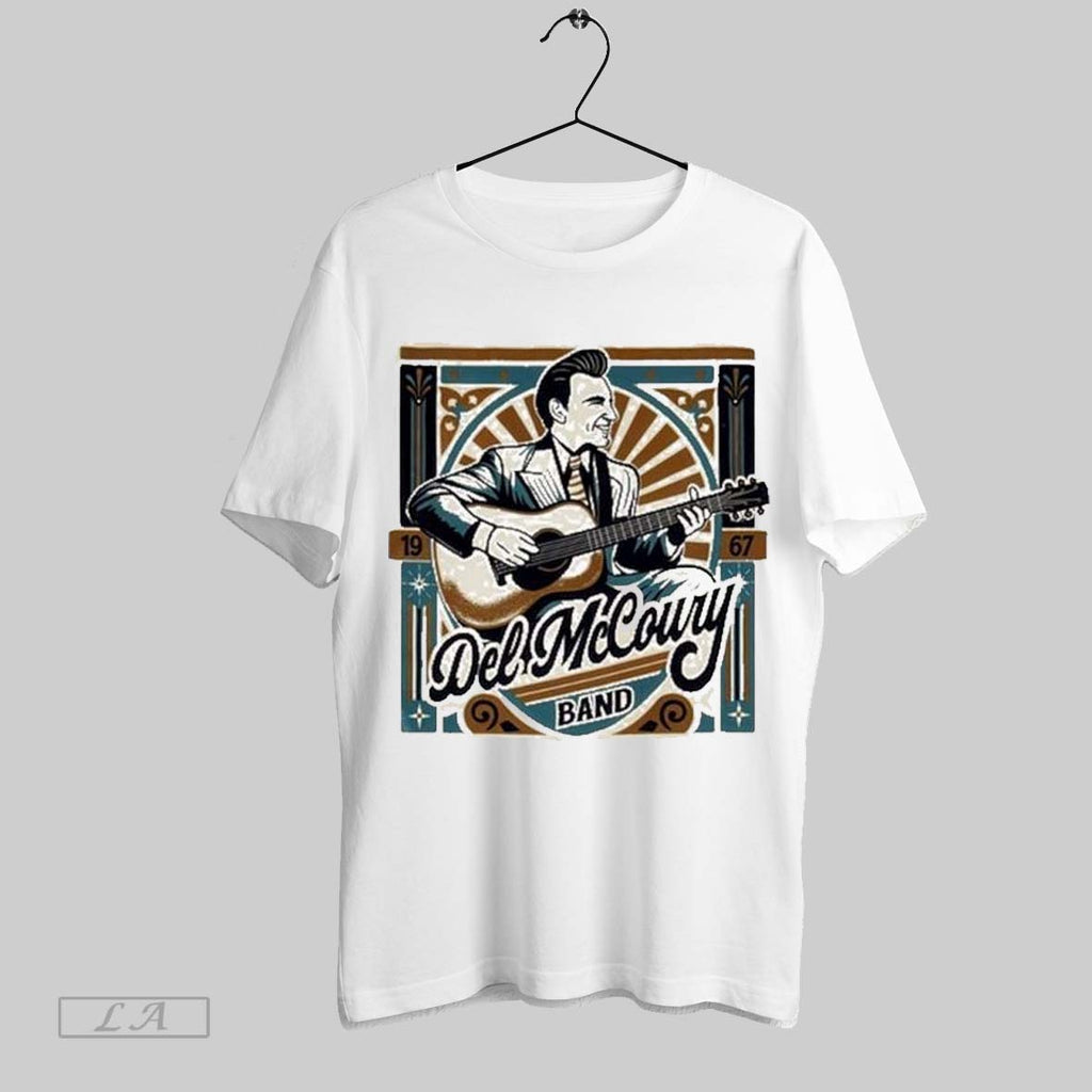 Top Tan Del Mccoury Band 1967 Guitar T Shirt