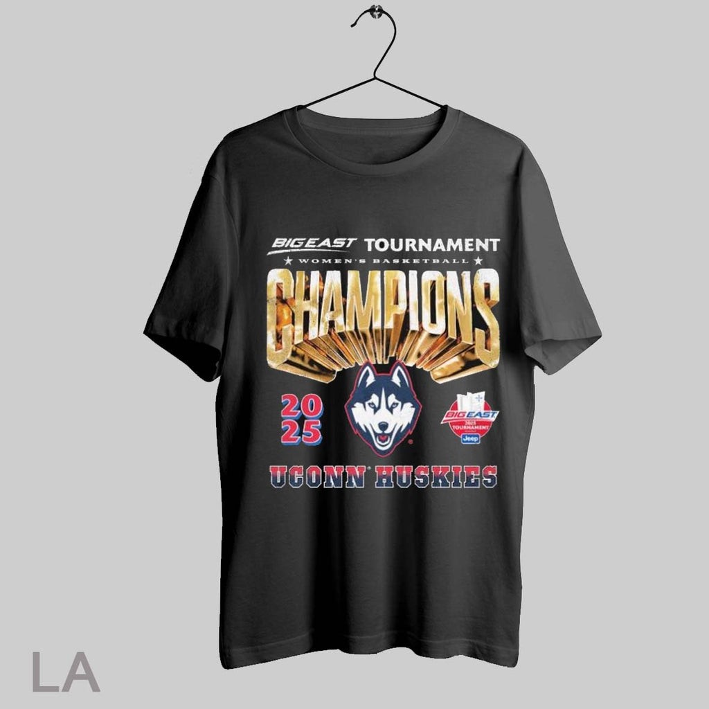 Top Uconn Huskies Womens Basketball 2024 25 Big East Wbb Tournament Champions Streetwear