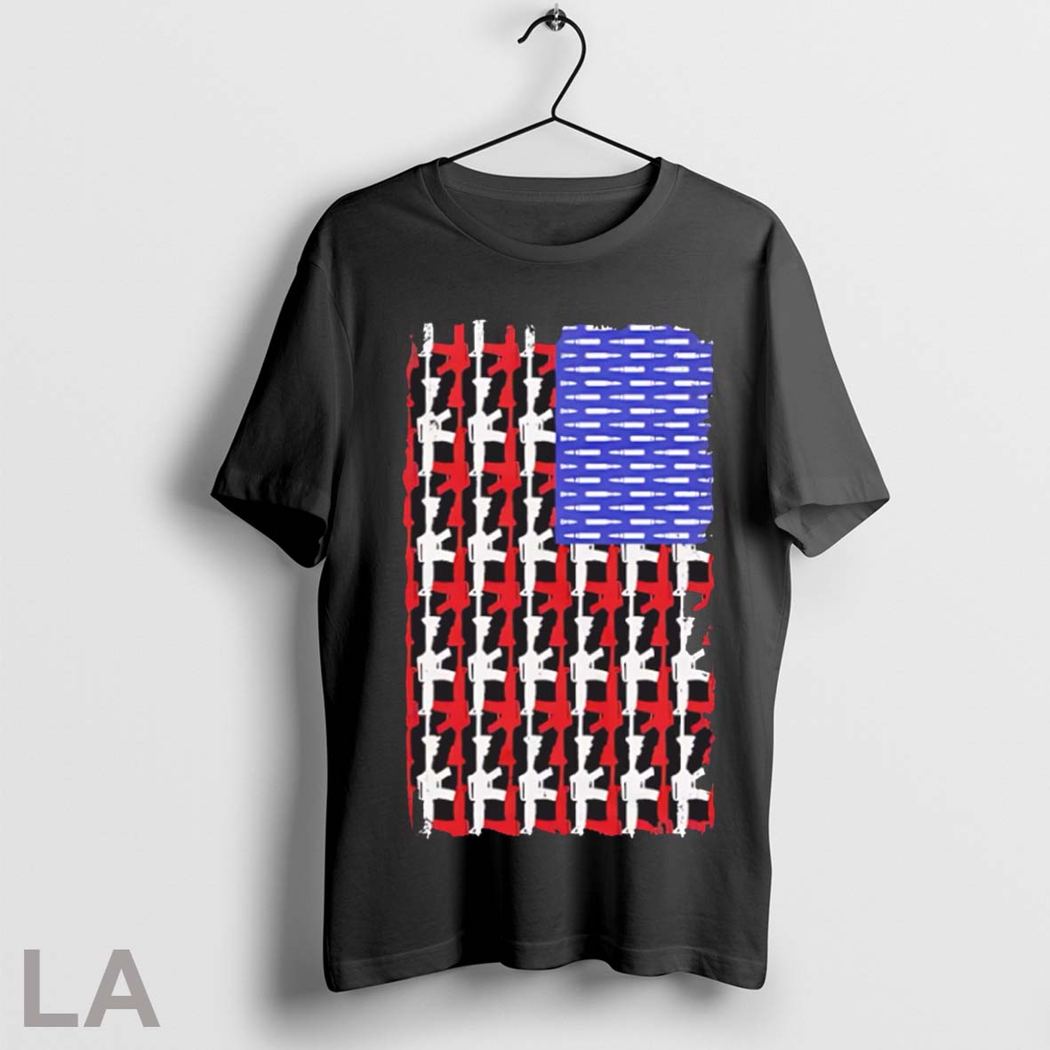 Top Usa Guns And Bullets Flag