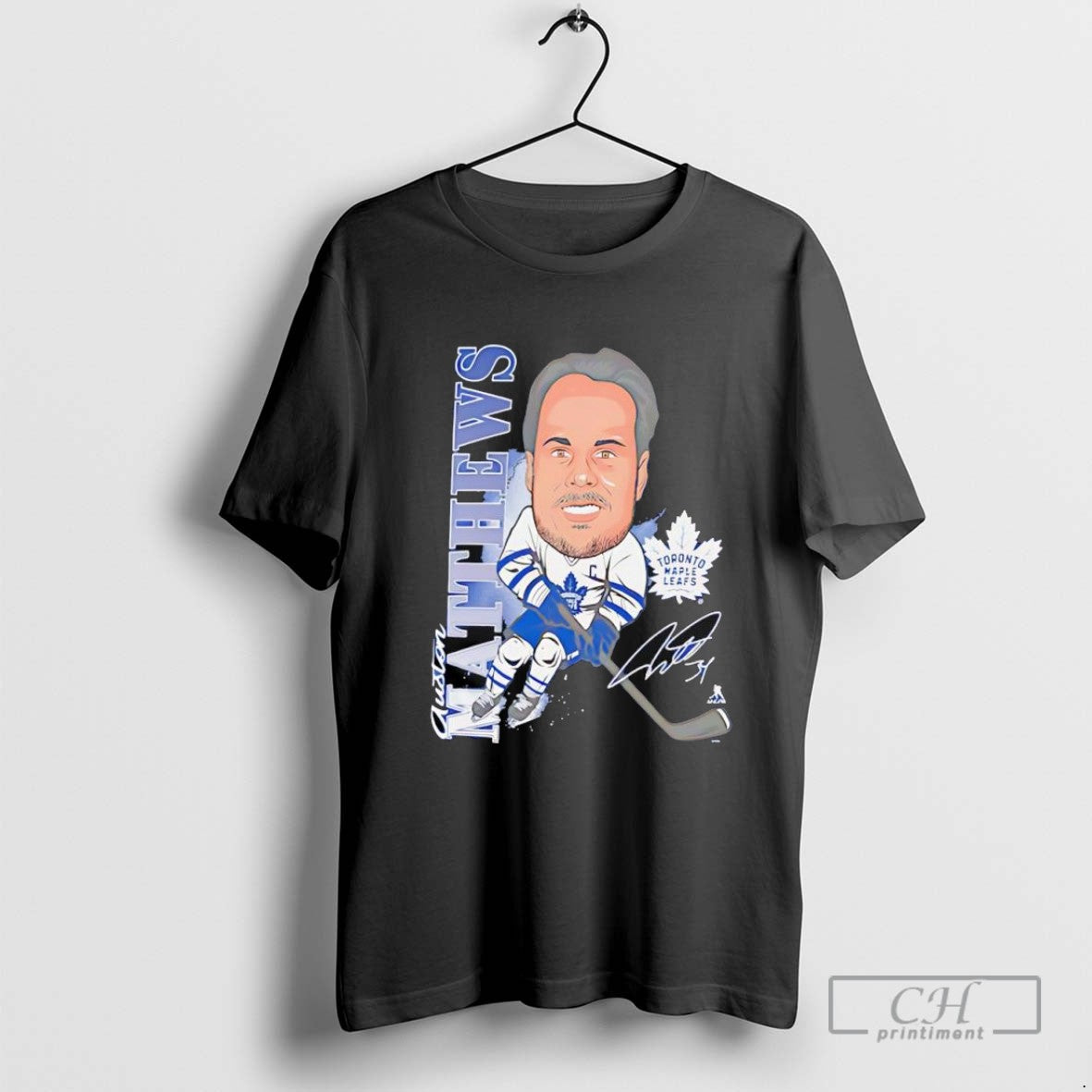 Toronto Maple Leafs Auston Matthews Caricature Player Signature