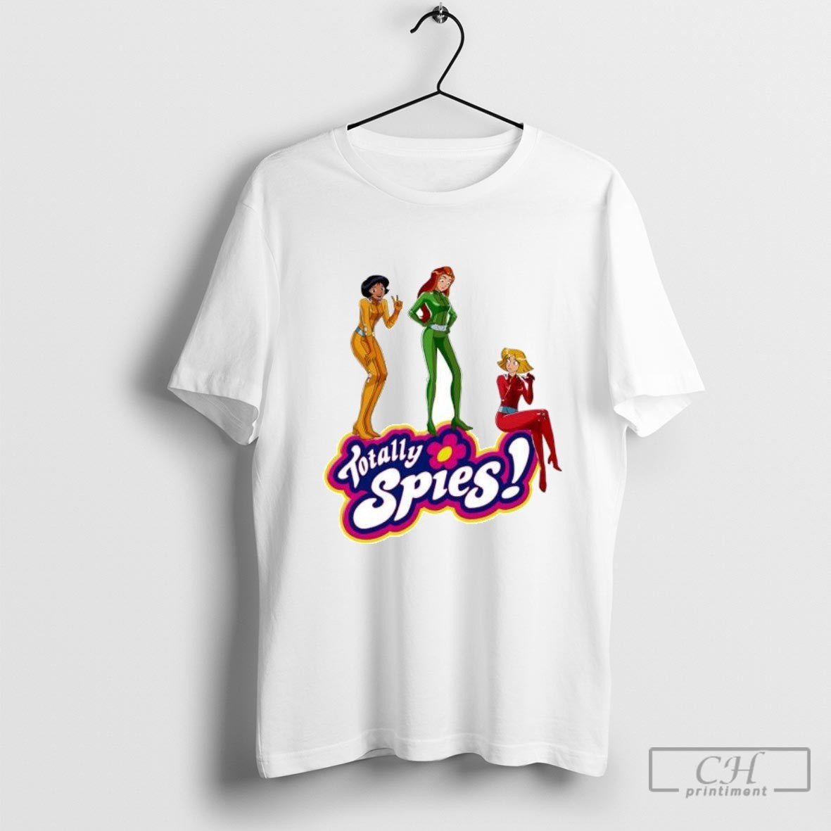 Totally Spies Pink Oversized Cartoon Shirt Sweater