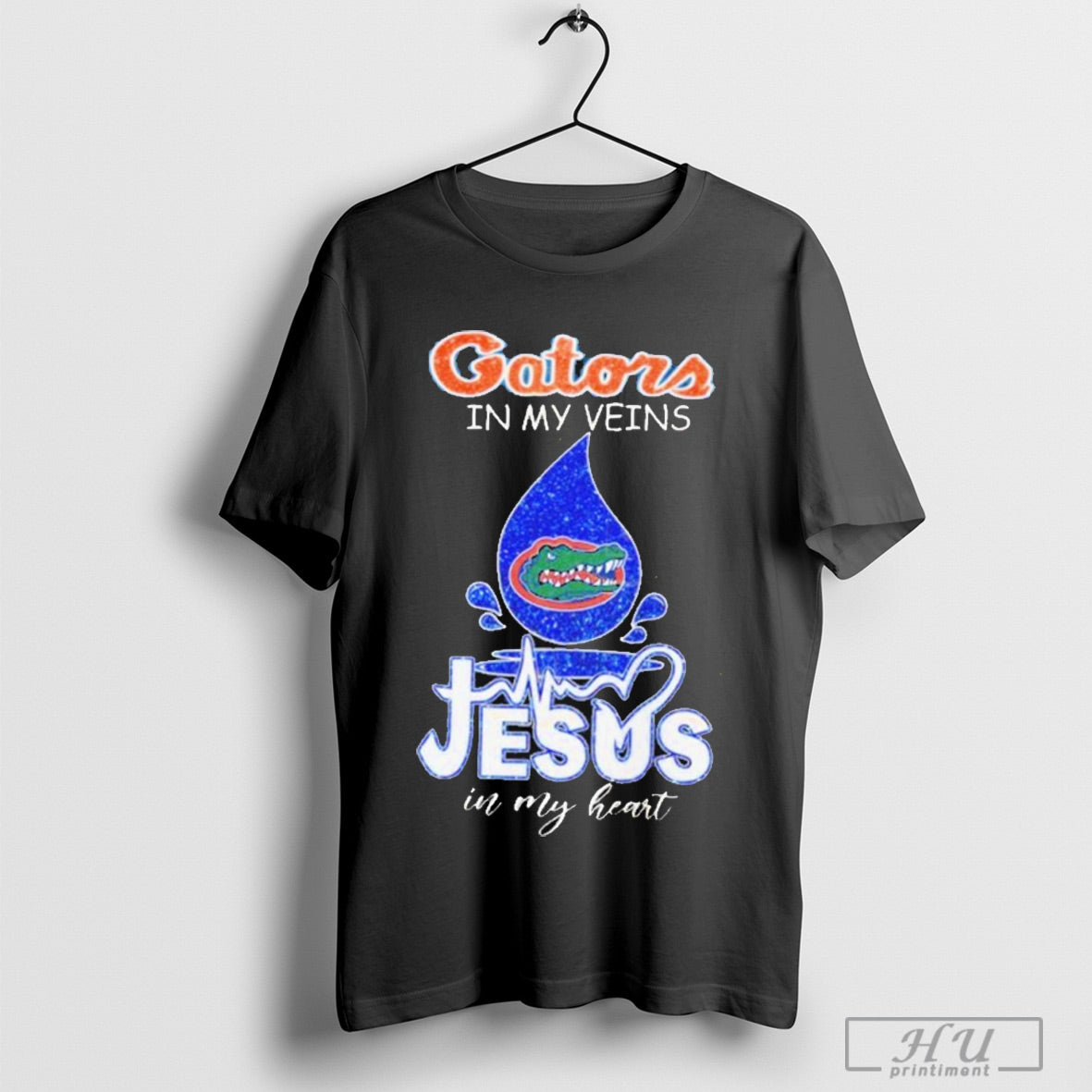 Trending Florida Gators In My Veins Jesus In My Heart T Shirt