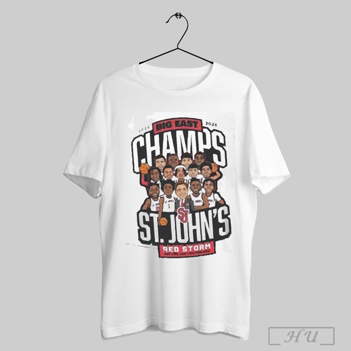 Trendy St Johns Red Storm Big East Champs 2024 2025 Cartoon Team Members