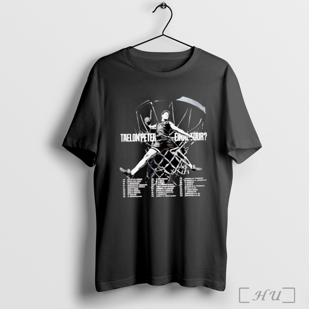 Trendy Taelon Peter Liberty Basketball Final Tour T Shirt
