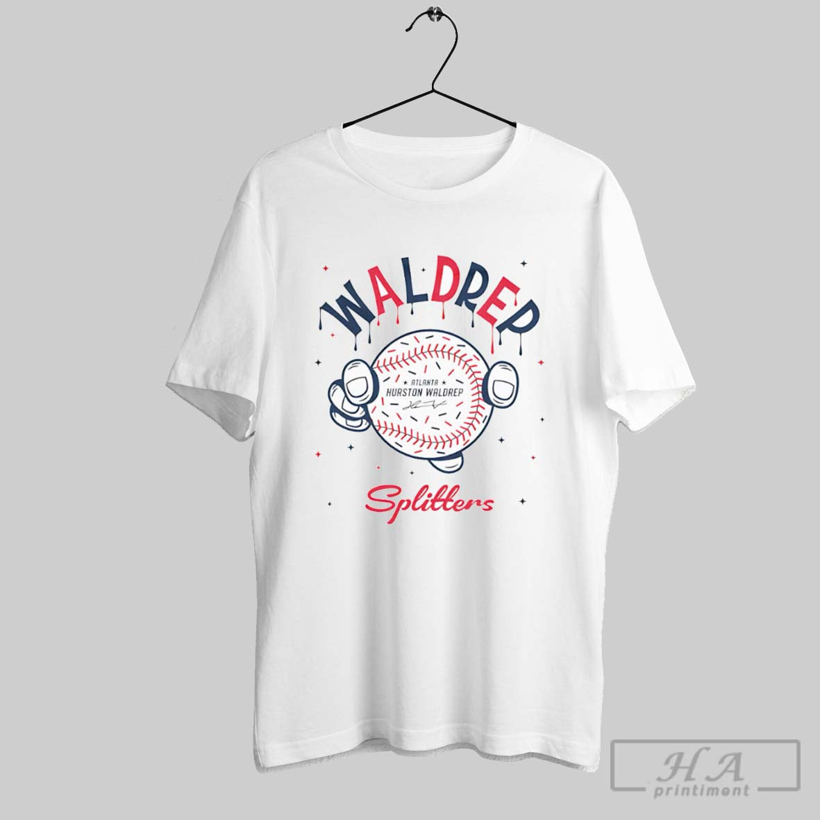 Trendy Waldrep Splitters Hurston Waldrep Atlanta Baseball Shirt Tee