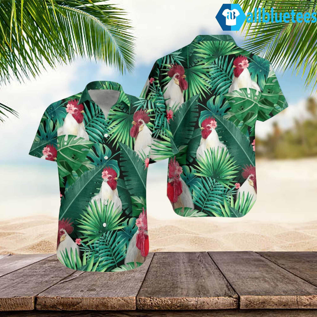 Tropical Rooster Hawaiian Shirt