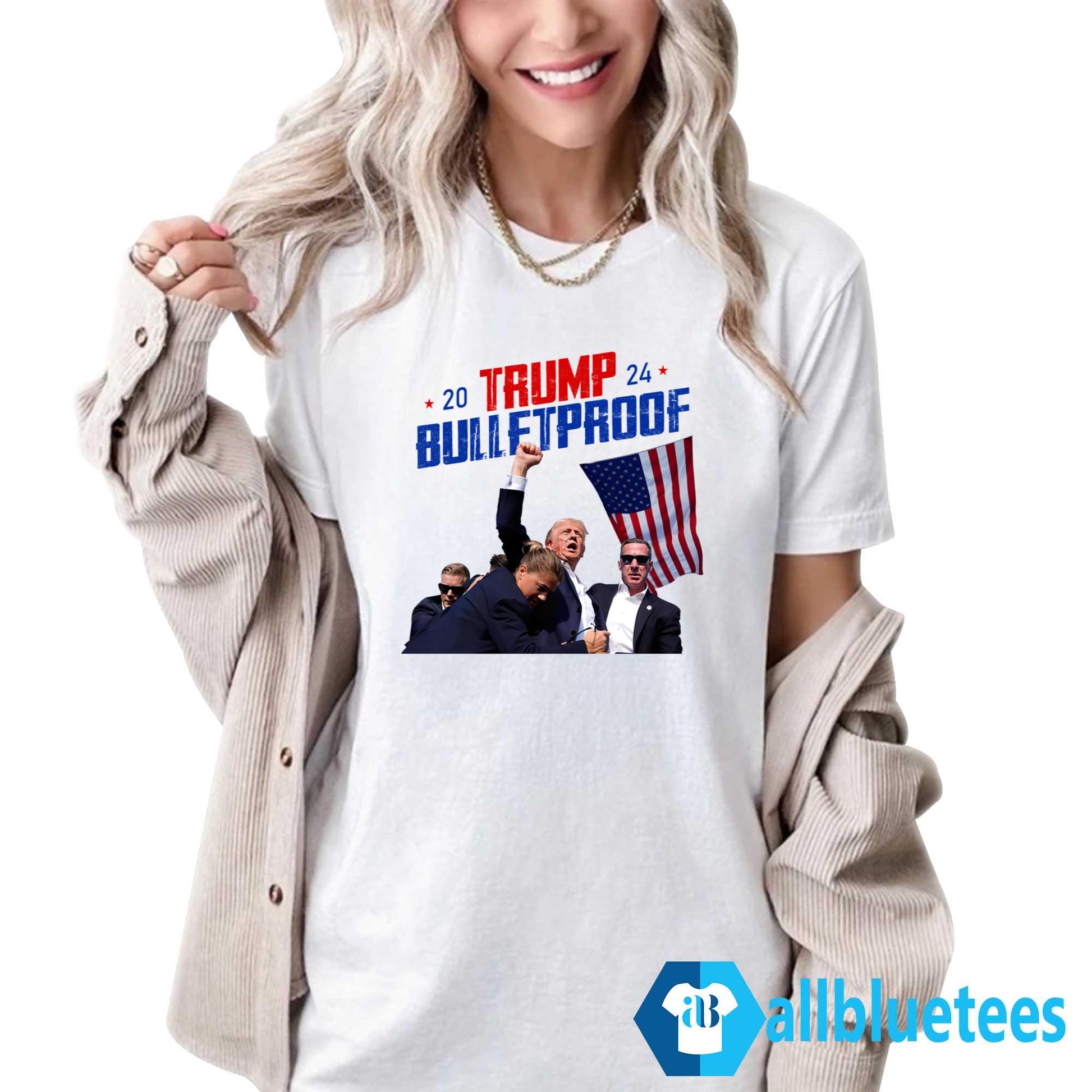 Trump 2024 Bulletproof Shooting Rally Shirt