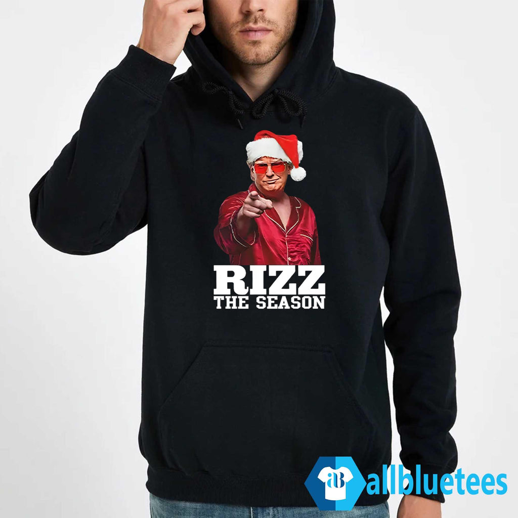 Trump Christmas Santa Pajama Rizz The Season Shirt