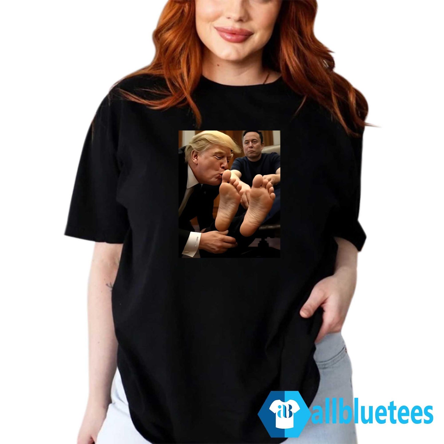 Trump Kissing Elon Musk’s Feet Shirt