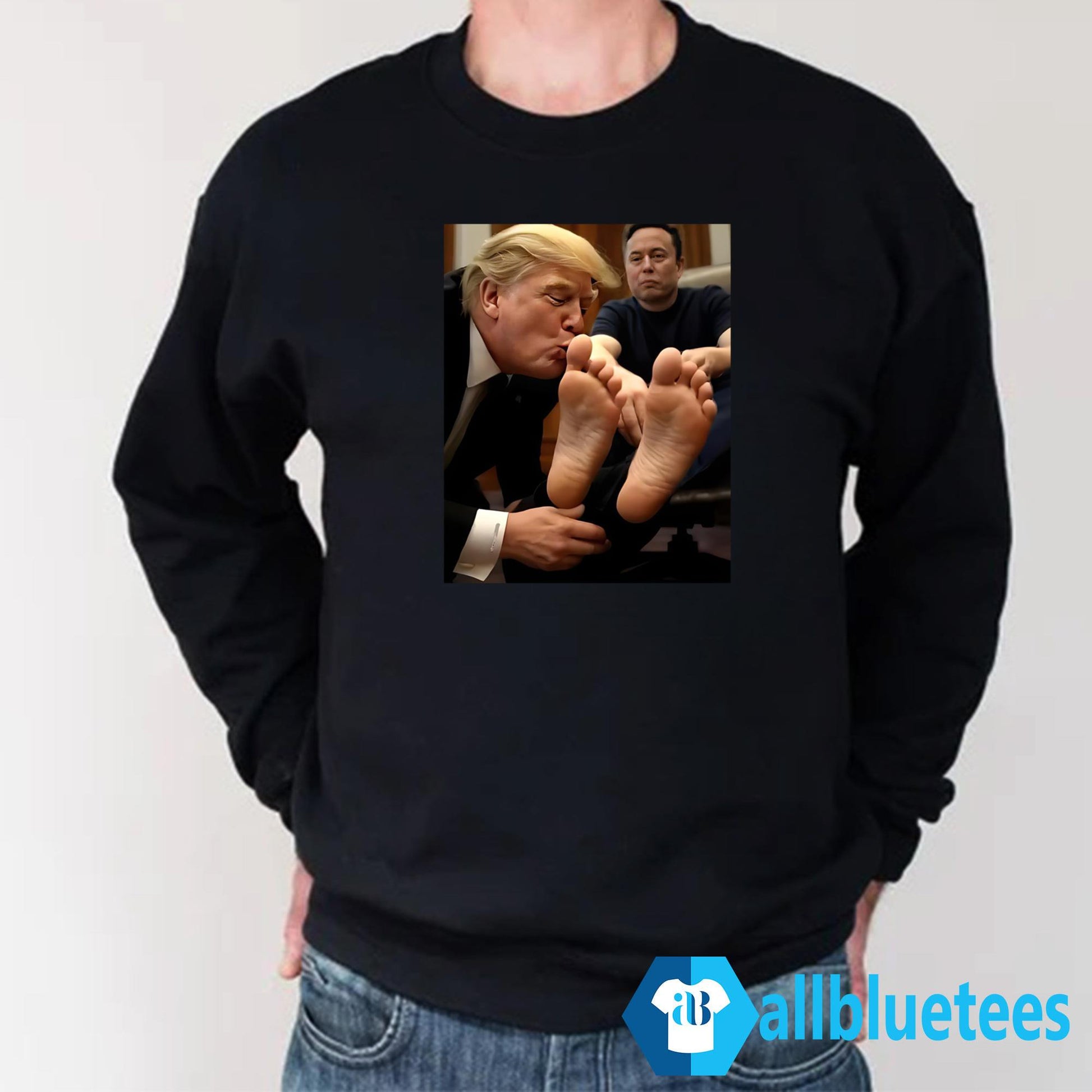 Trump Kissing Elon Musk’s Feet Shirt