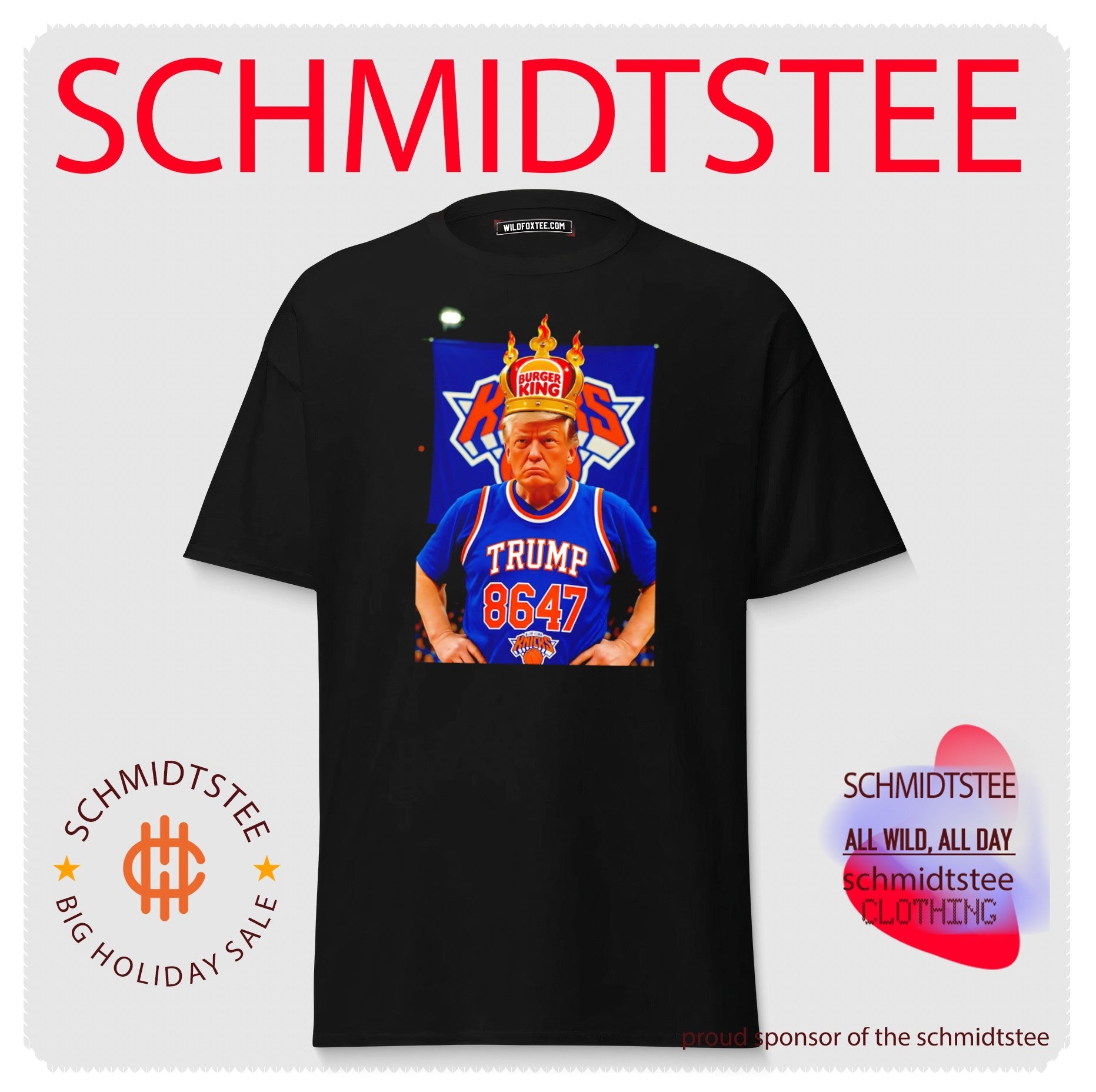 Trump New York Knicks 8647 Burger King shirt