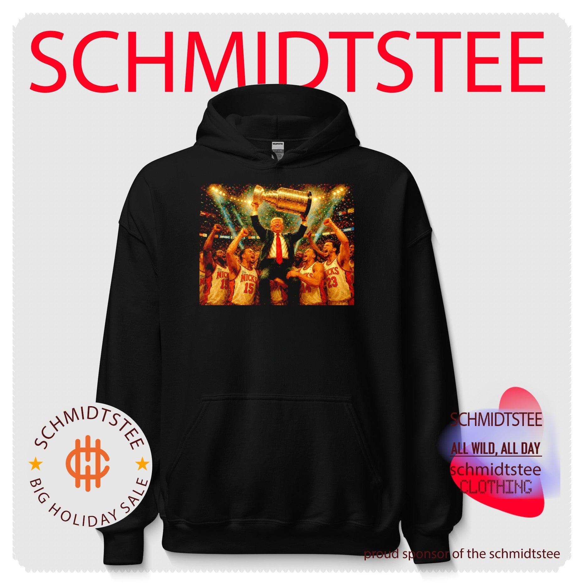 Trump and New York Knicks celebration trophy shirt