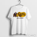 Trump Heres A Thought Cracker Barrel Logo Caricature T Shirt