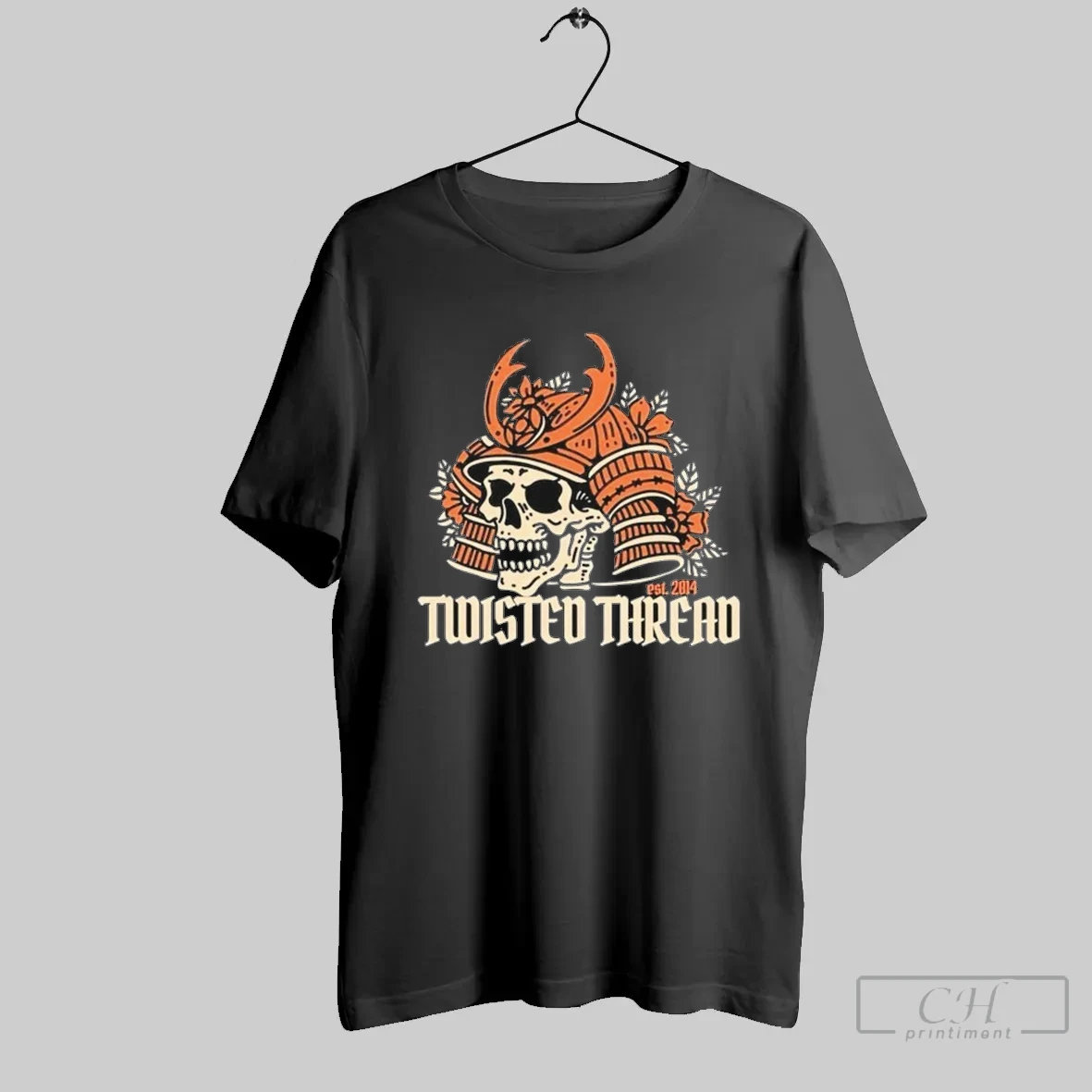 Twisted Thread Samurai Skull T Shirt