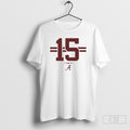 Ty Simpson 15 Alabama Football Name And Number Stripe Shirt