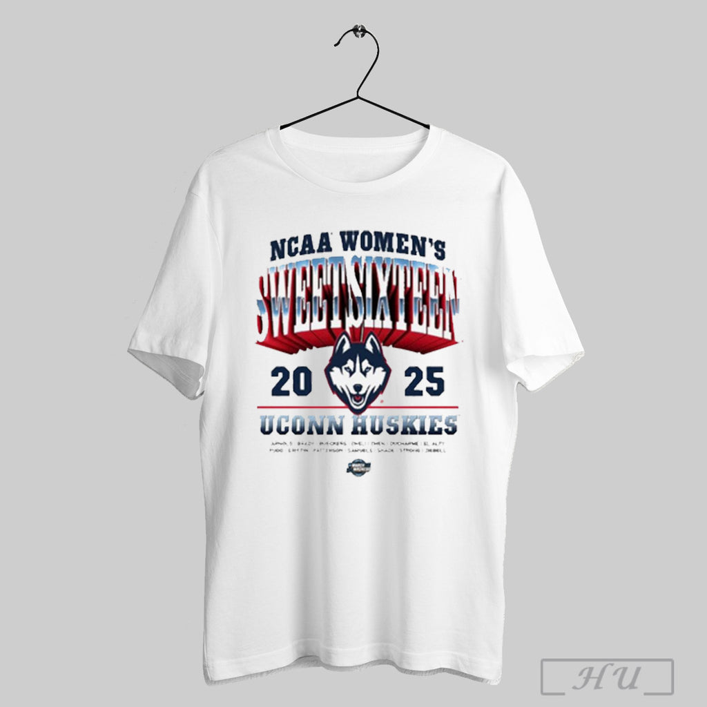 Uconn Huskies Ncaa Womens Sweet Sixteen Streetwear 2025 T Shirt