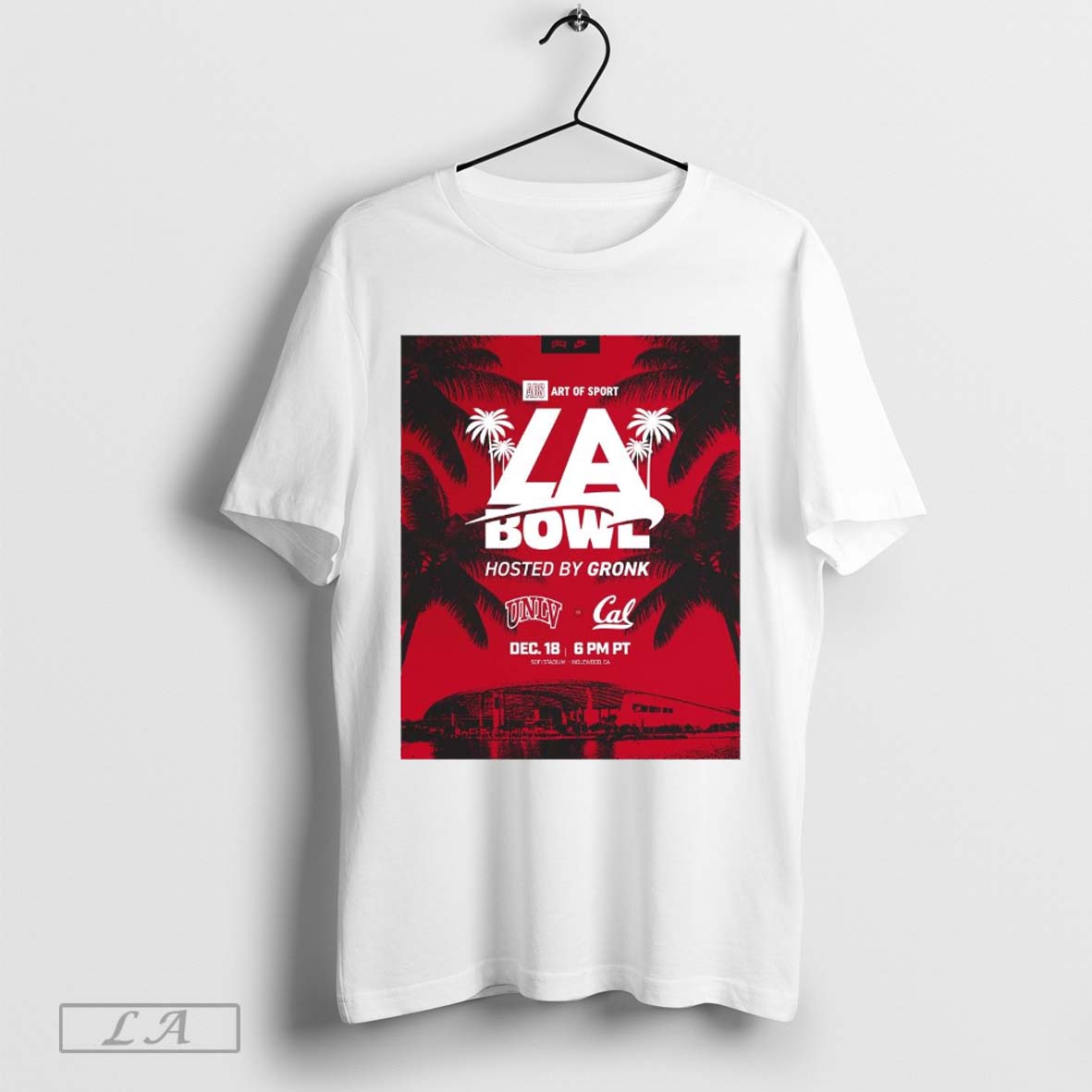 Unlv Rebels Vs California Golden Bears La Bowl Hosted By Gronk Dec 18 Sofi Stadium Poster
